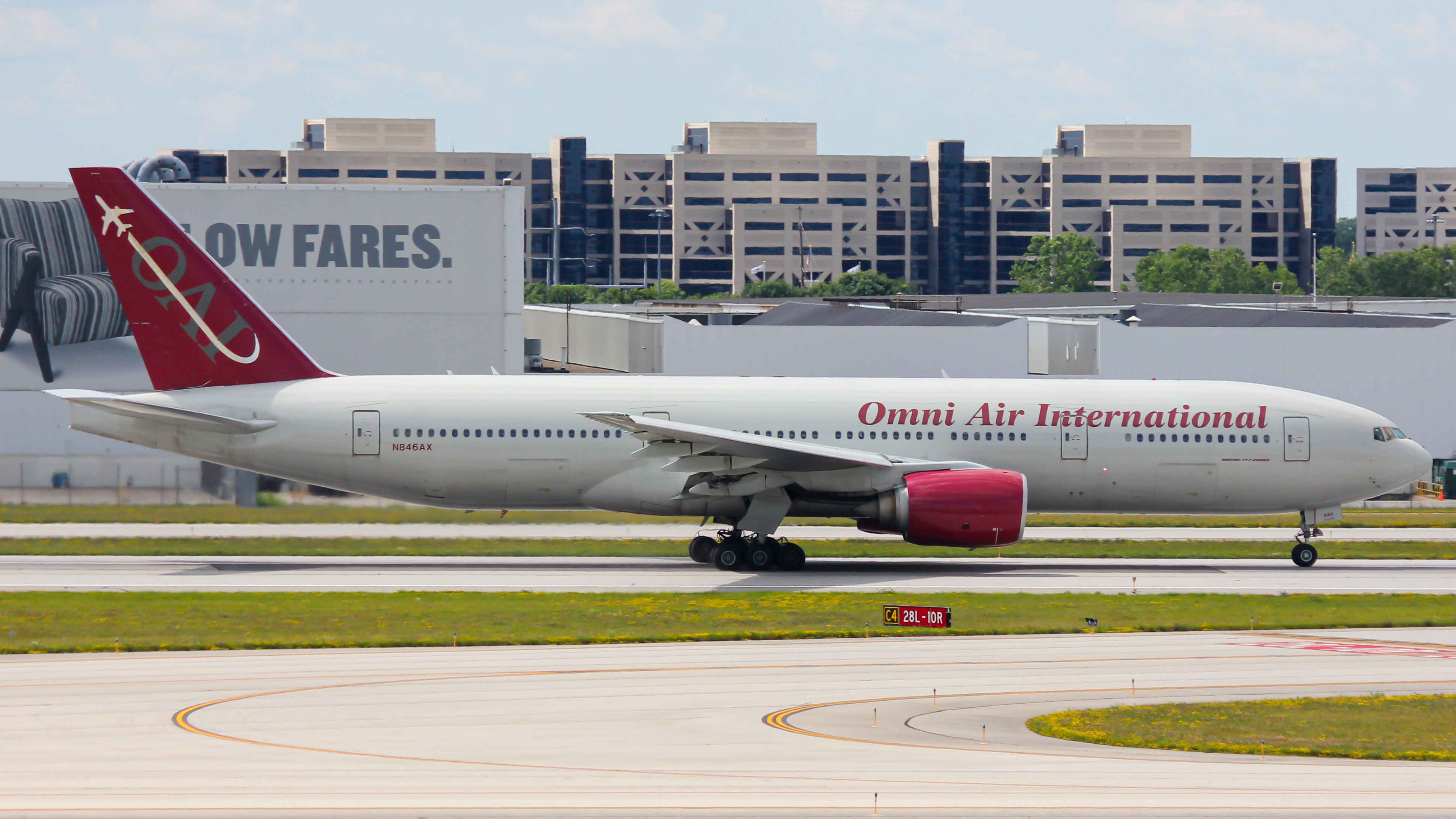 Full size: Omni Air International Boeing 777-200ER N846AX at John Glenn Columbus International Airport