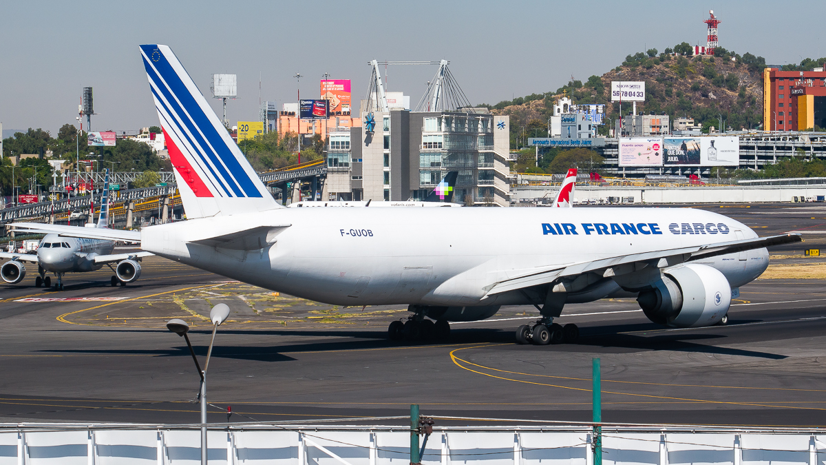 Full size: Air France Cargo Boeing 777-F F-GUOB at Mexico City International Airport