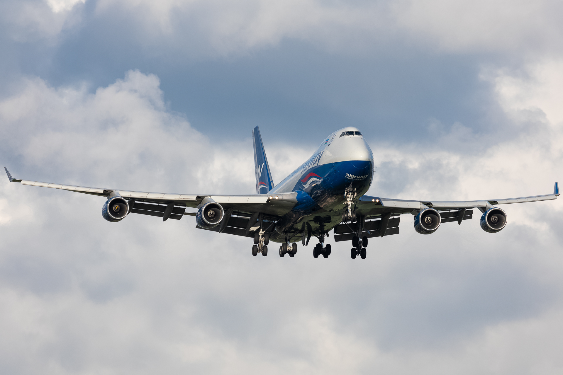 Full size: Silkway - Azerbijan Cargo Boeing 747-400F 4K-SW008 at East Midlands Airport