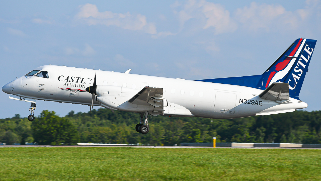 Full size: Castle Aviation Saab 340 N329AE at Cleveland-Hopkins International Airport