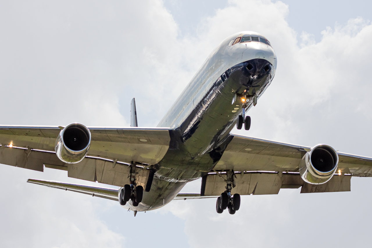 Full size: Skybus Jet Cargo  Douglas DC-8 OB-2059-P at Miami International Airport