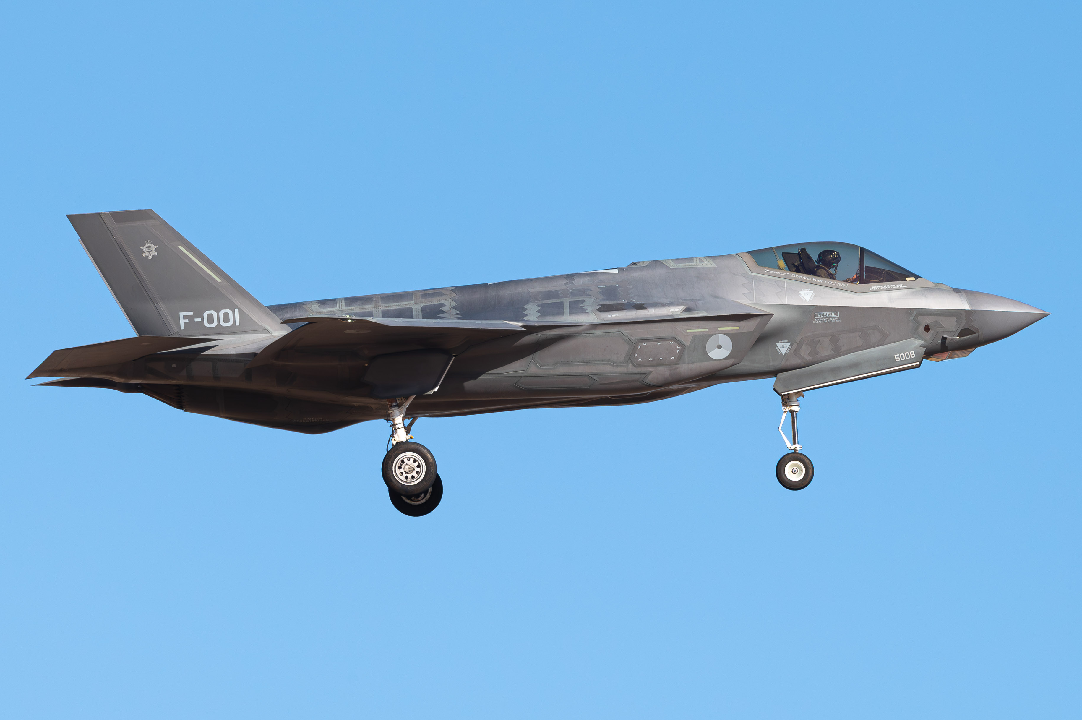 Full size: Royal Netherlands Air Force Lockheed Martin F-35 Lightning F-001 at Luke AFB