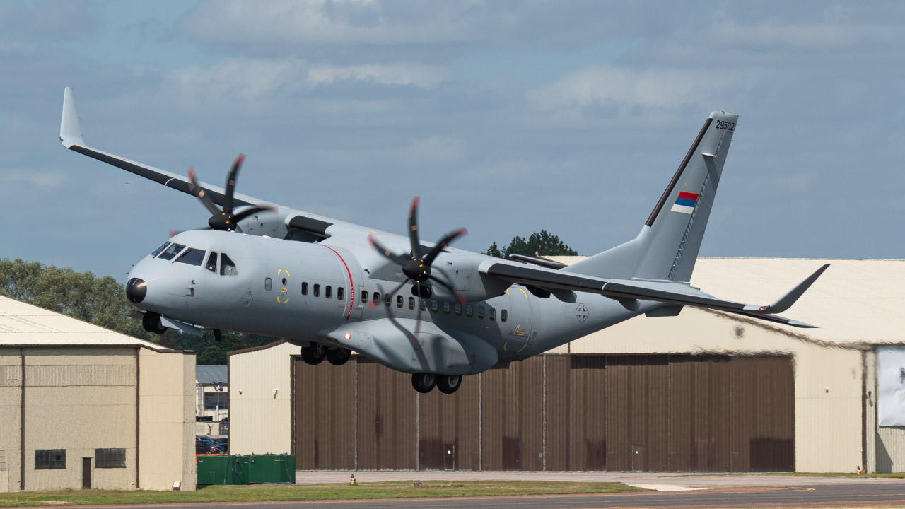 Full size: Serbian Air Force Airbus C295MW 29502 at Fairford Airport