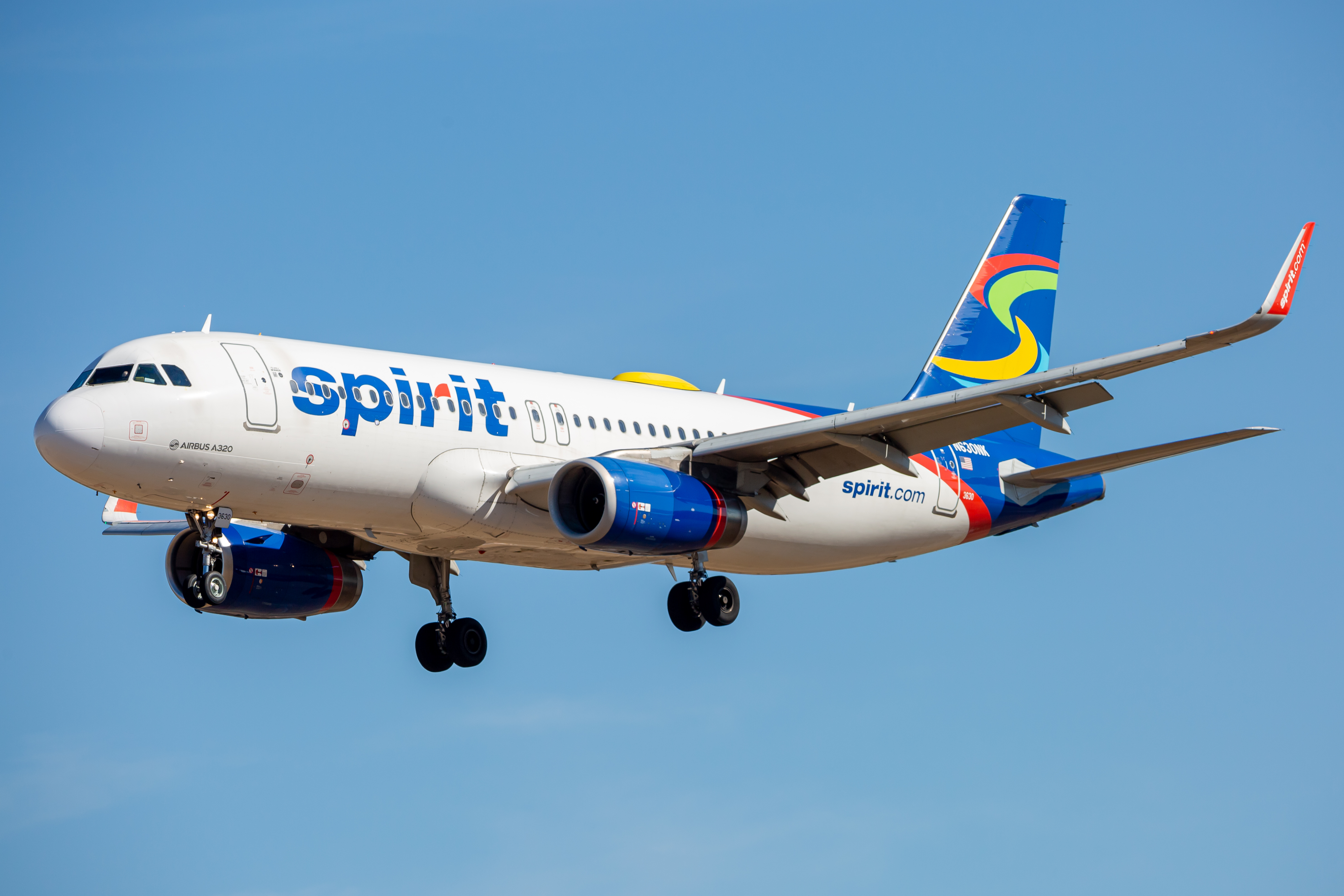 Full size: Spirit Airlines Airbus A320 N630NK at Baltimore/Washington International Thurgood Marshall Airport