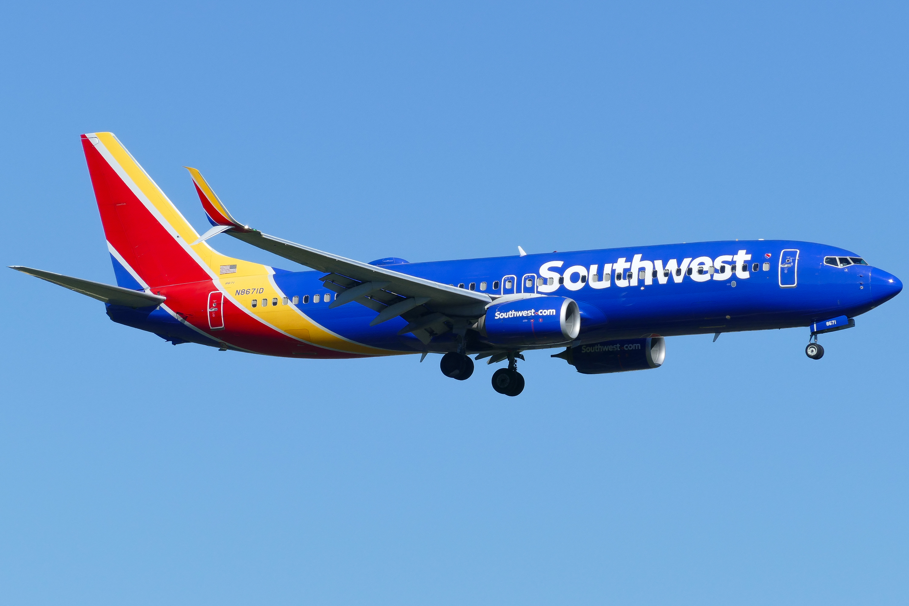 Full size: Southwest Airlines Boeing 737-800 N8671D at Austin-Bergstrom International Airport