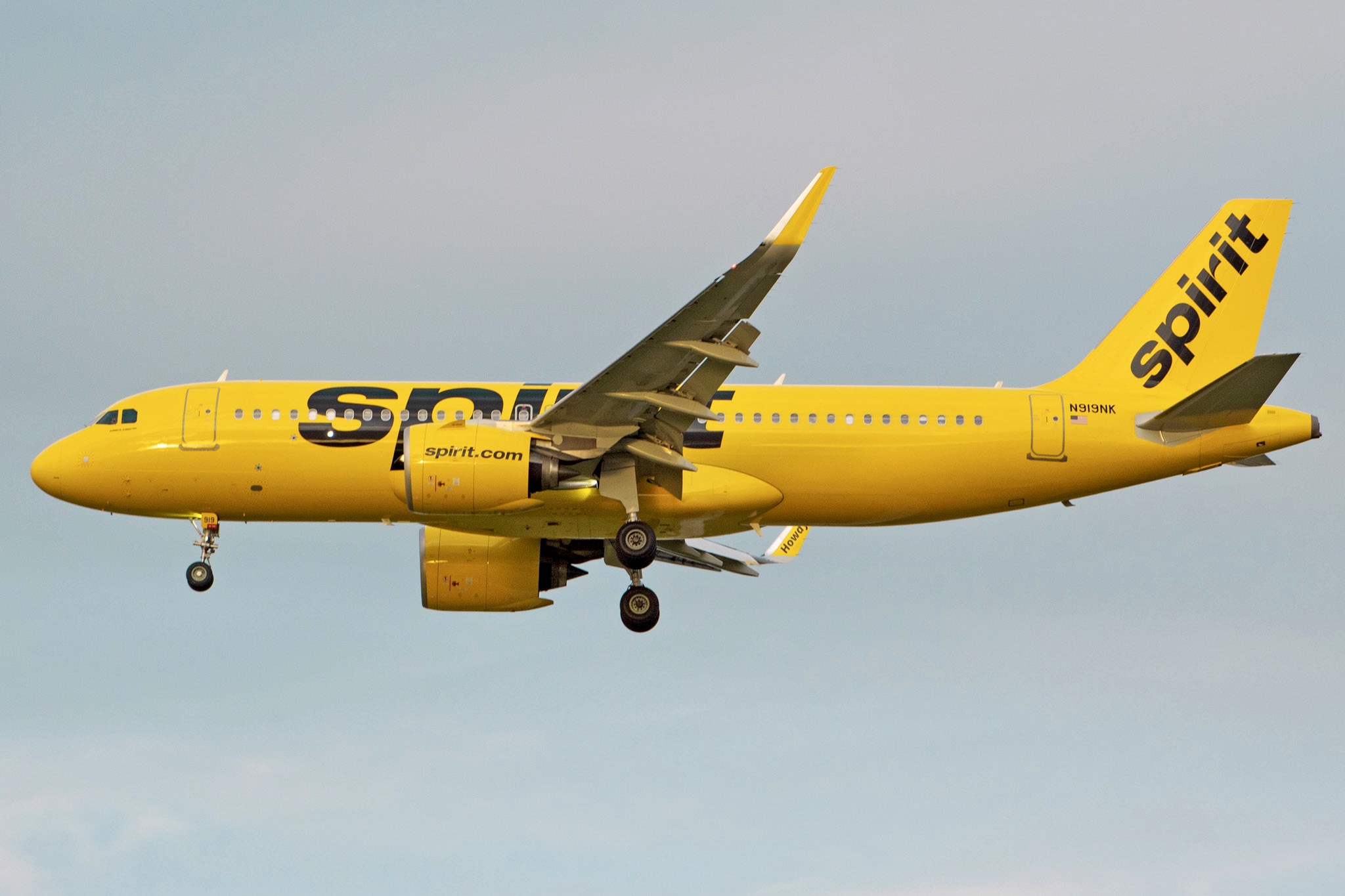 Full size: Spirit Airlines Airbus A320NEO N919NK at Orlando International Airport