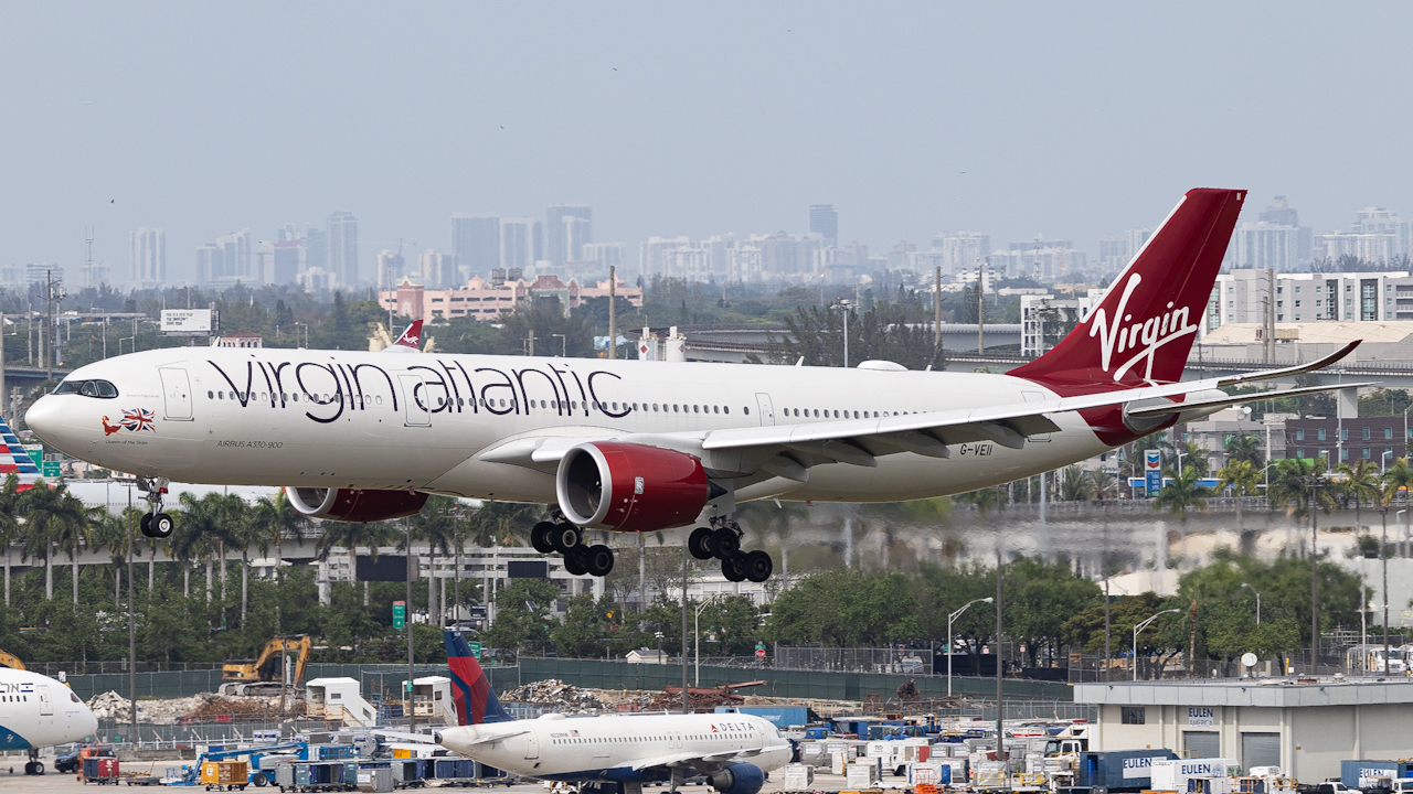 Full size: Virgin Atlantic Airbus A330-900 G-VEII at Miami International Airport