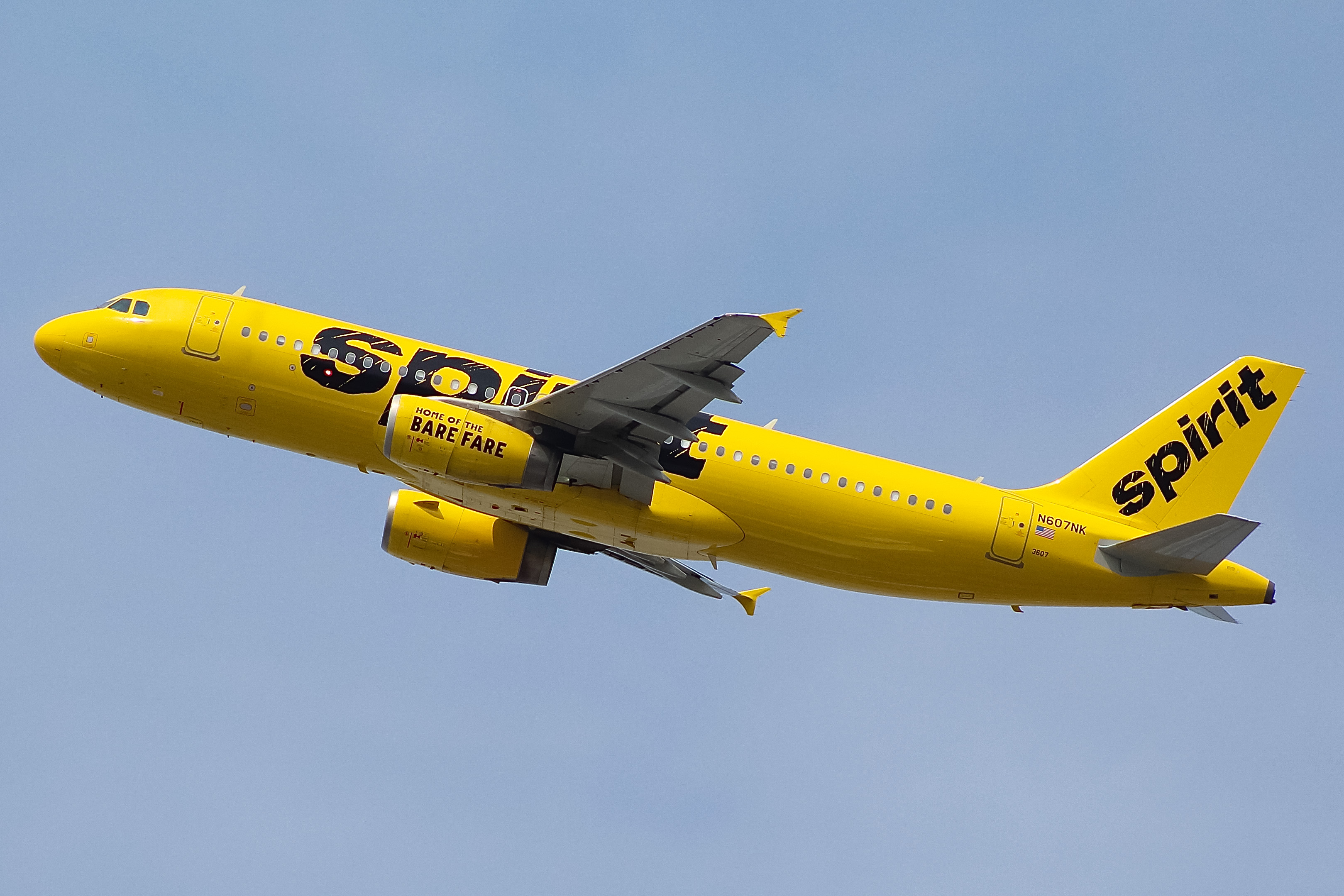 Full size: Spirit Airlines Airbus A320 N607NK at Chicago O'Hare International Airport