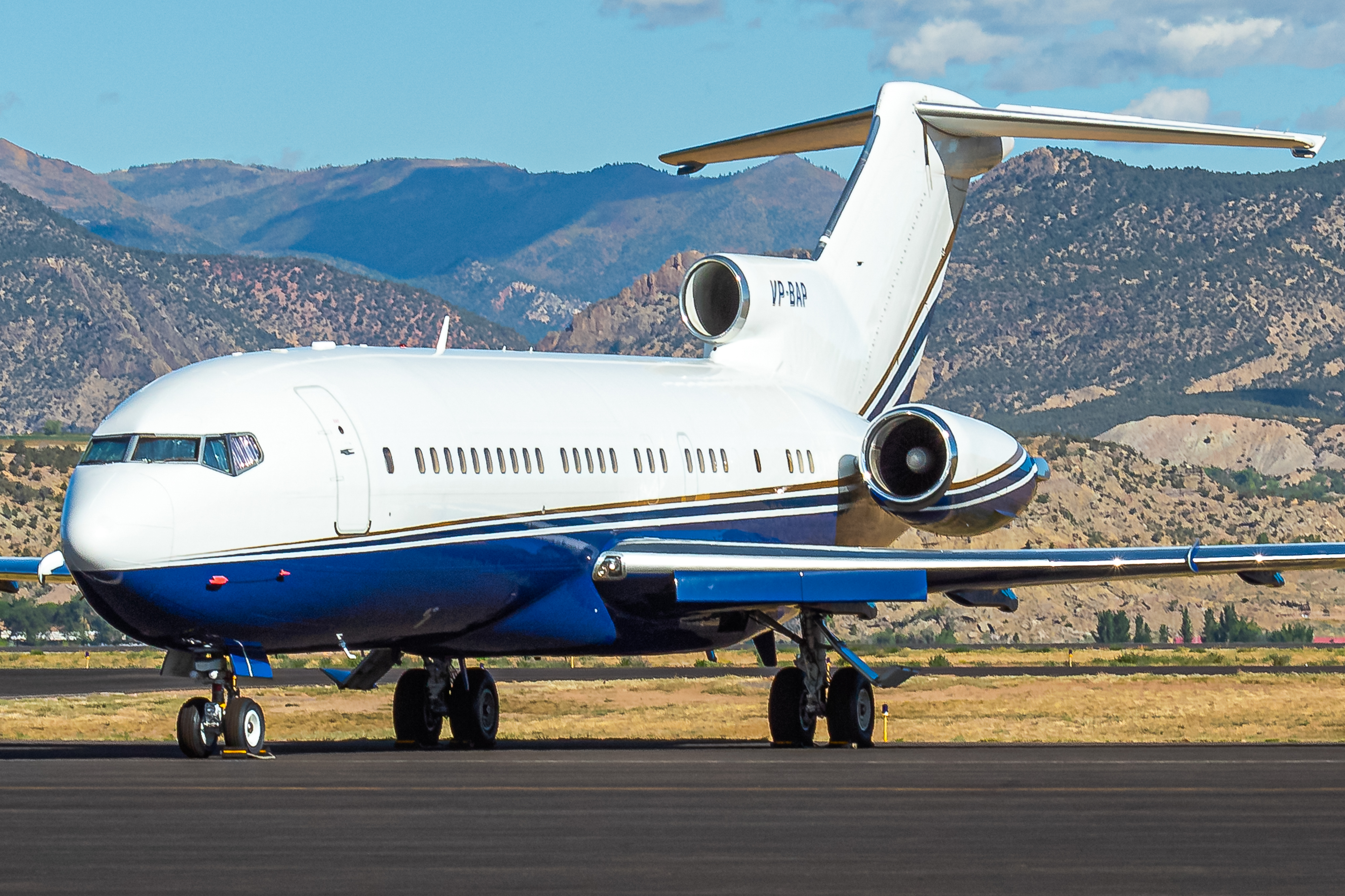 Full size: PRIVATE Boeing 727-100 VP-BAP at Rifle Garfield County Airport