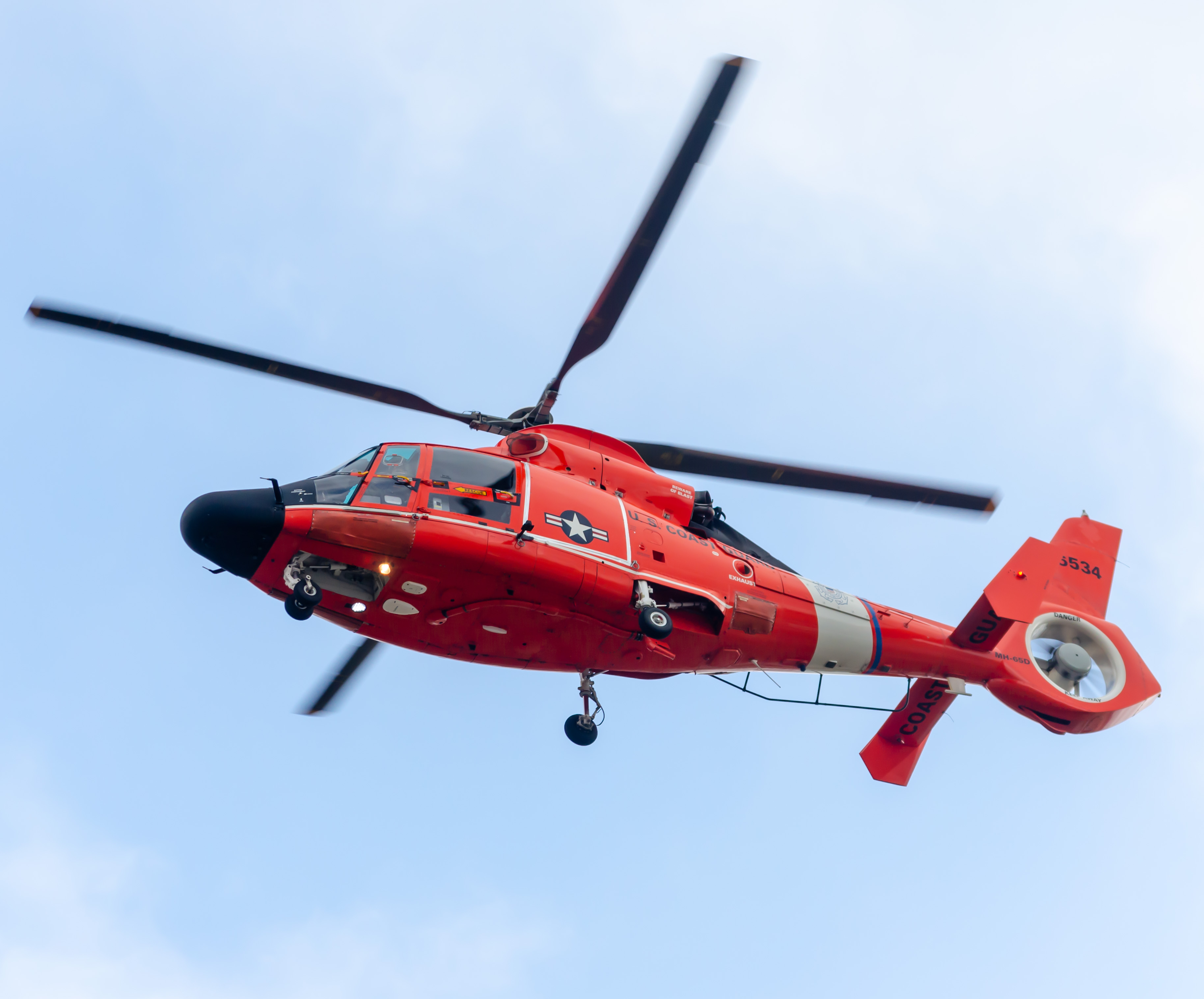 Full size: USCG - United States Coast Guard Aerospatiale HH-65C 6534 at Atlantic City International Airport