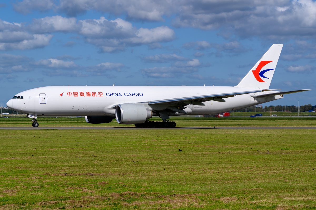 Full size: China Cargo Airlines Boeing 777-F B-222H at Amsterdam Schiphol Airport