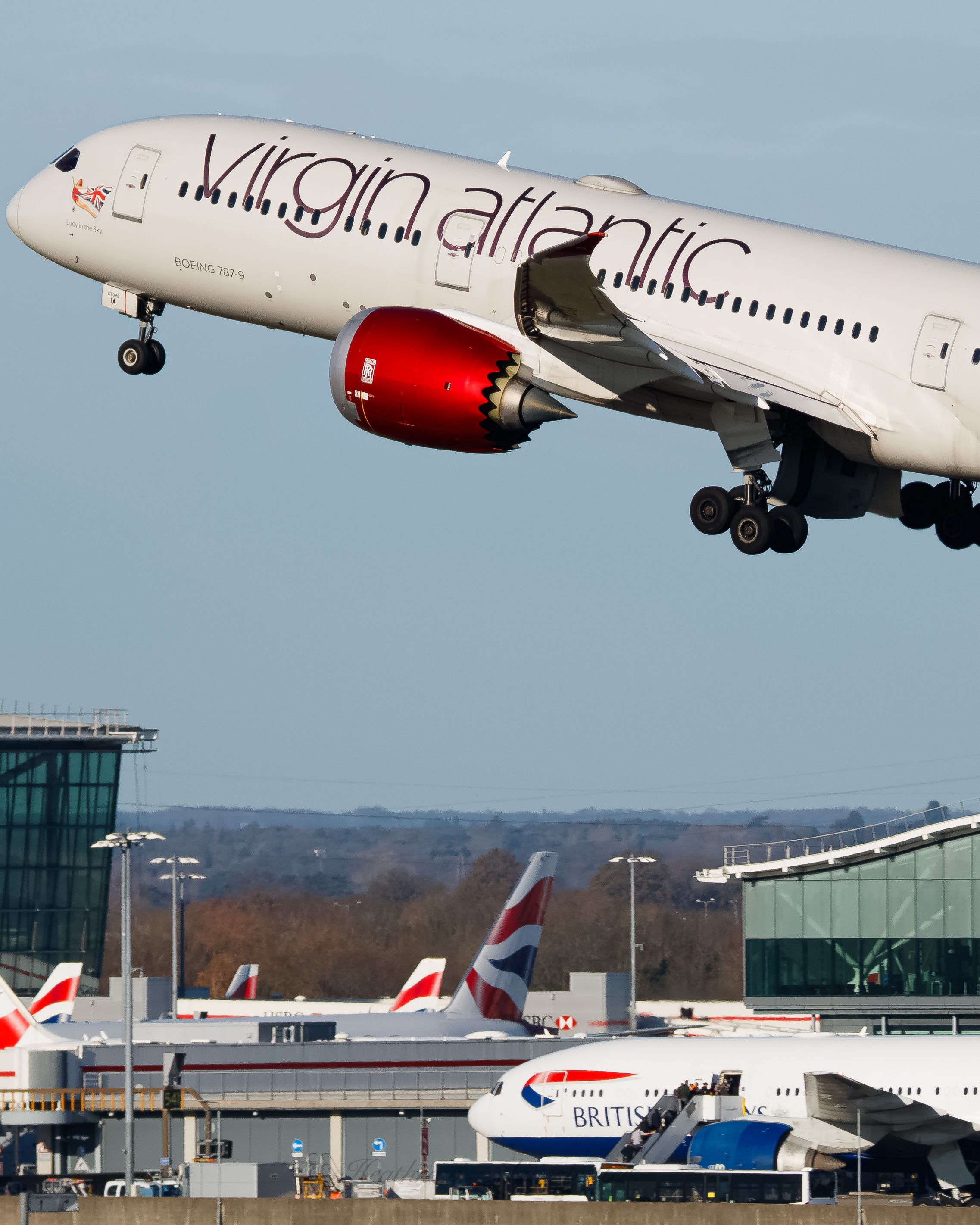 Full size: Virgin Atlantic Boeing 787-9 G-VDIA at London Heathrow International Airport