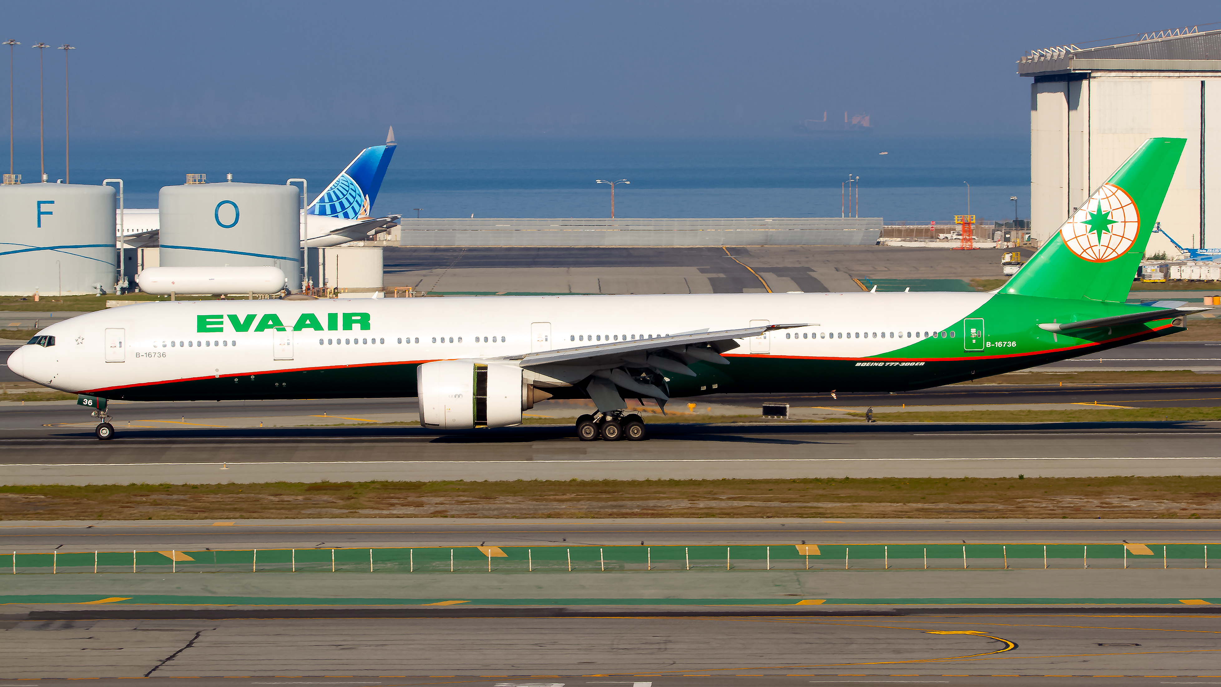 Full size: EVA Air Boeing 777-300ER B-16736 at San Francisco International Airport