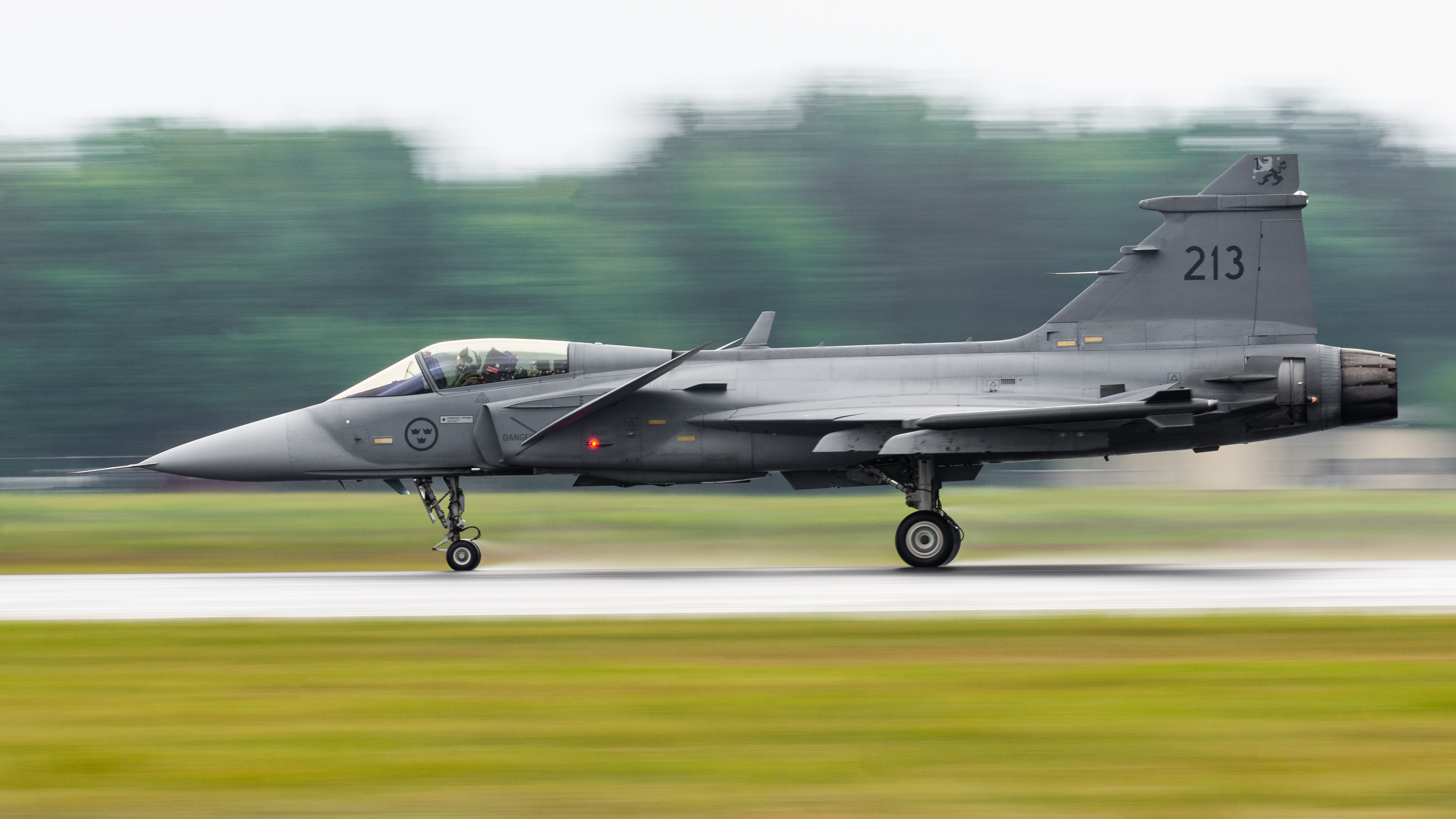 Full size: sweden air force Saab JAS 39 Gripen 39213 at Pori Airport
