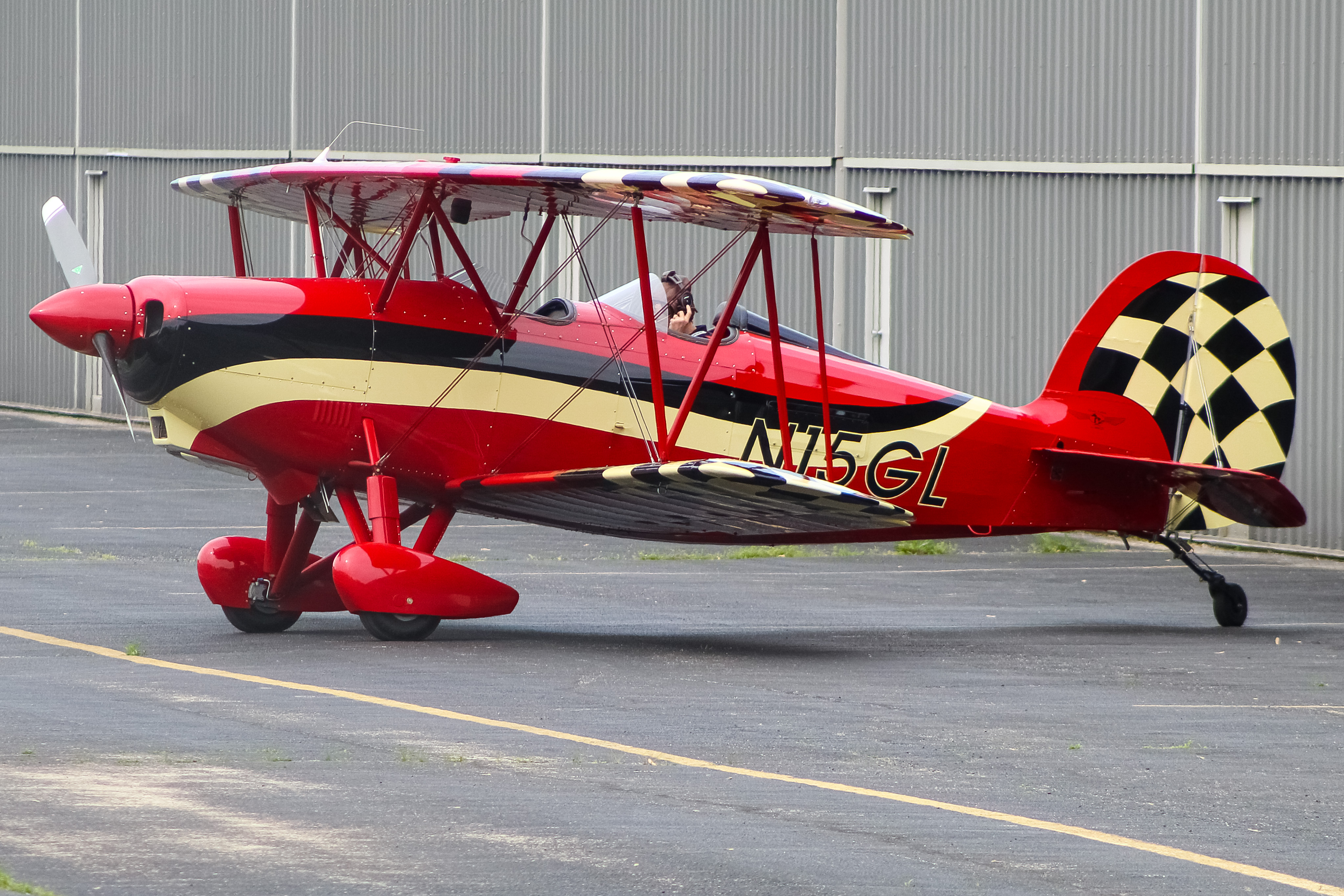 Full size: PRIVATE  WACO 2T-1A-2 N15GL at Cincinnati Municipal Airport/Lunken Field