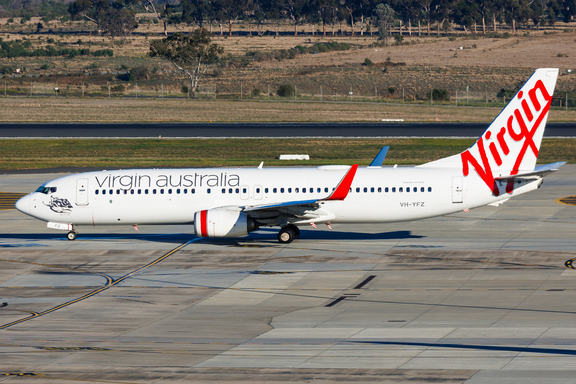 Full size: Virgin Australia Boeing 737-800 VH-YFZ at Melbourne Airport