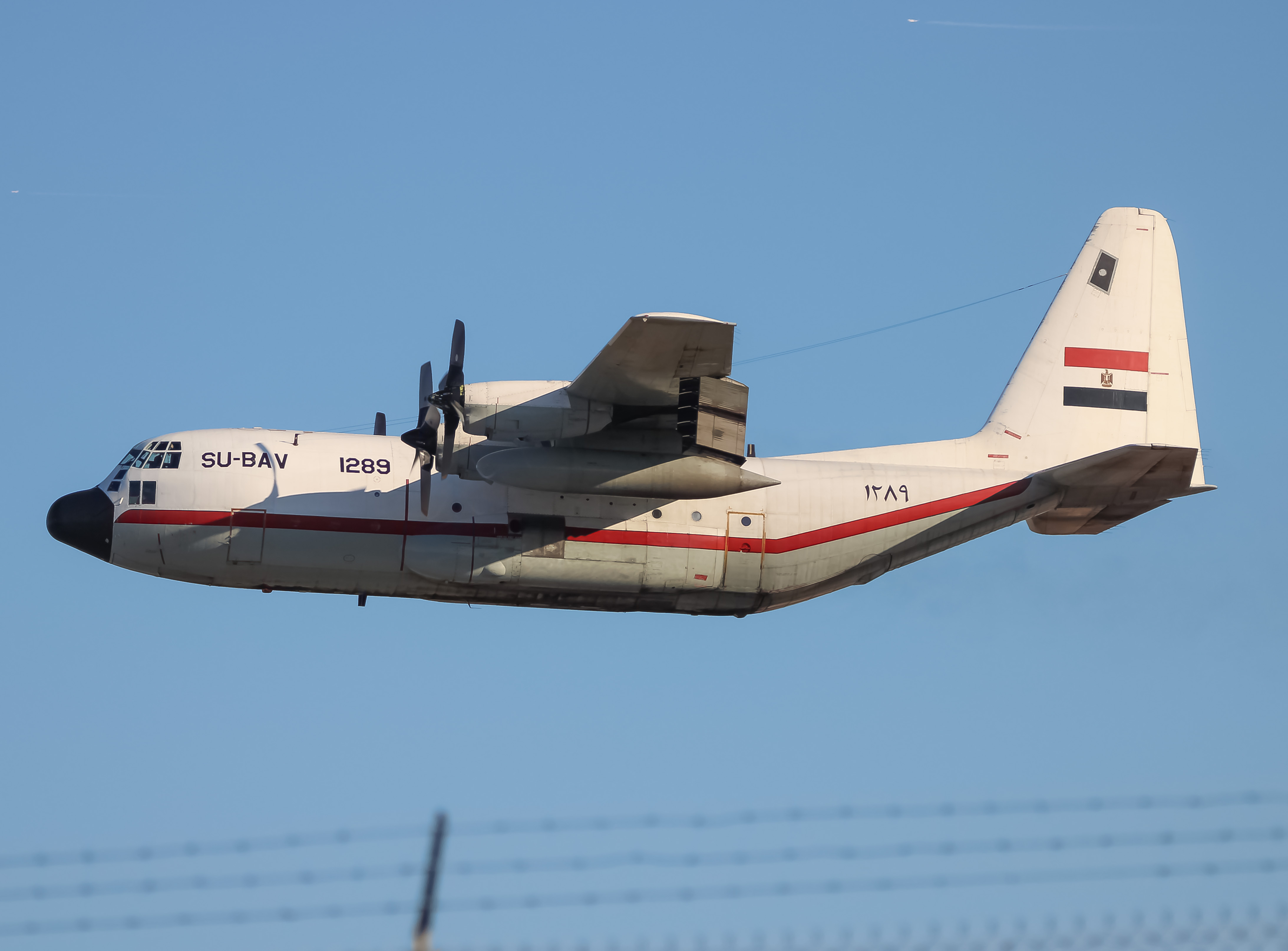 Full size: Egypt Air Force Lockheed C-130H Hercules SU-BAV at Baltimore/Washington International Thurgood Marshall Airport