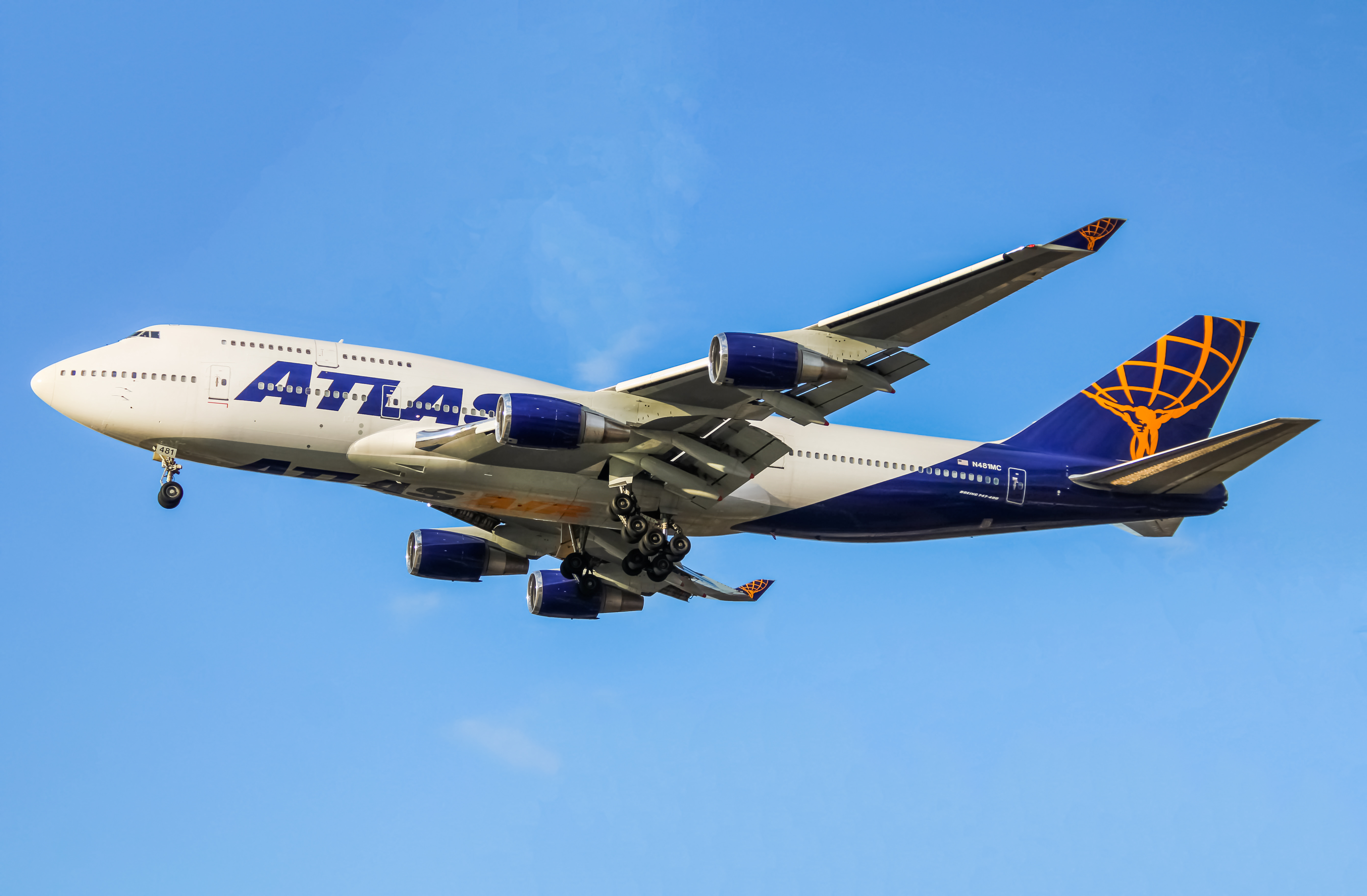 Full size: Atlas Air Boeing 747-400 N481MC at Baltimore/Washington International Thurgood Marshall Airport