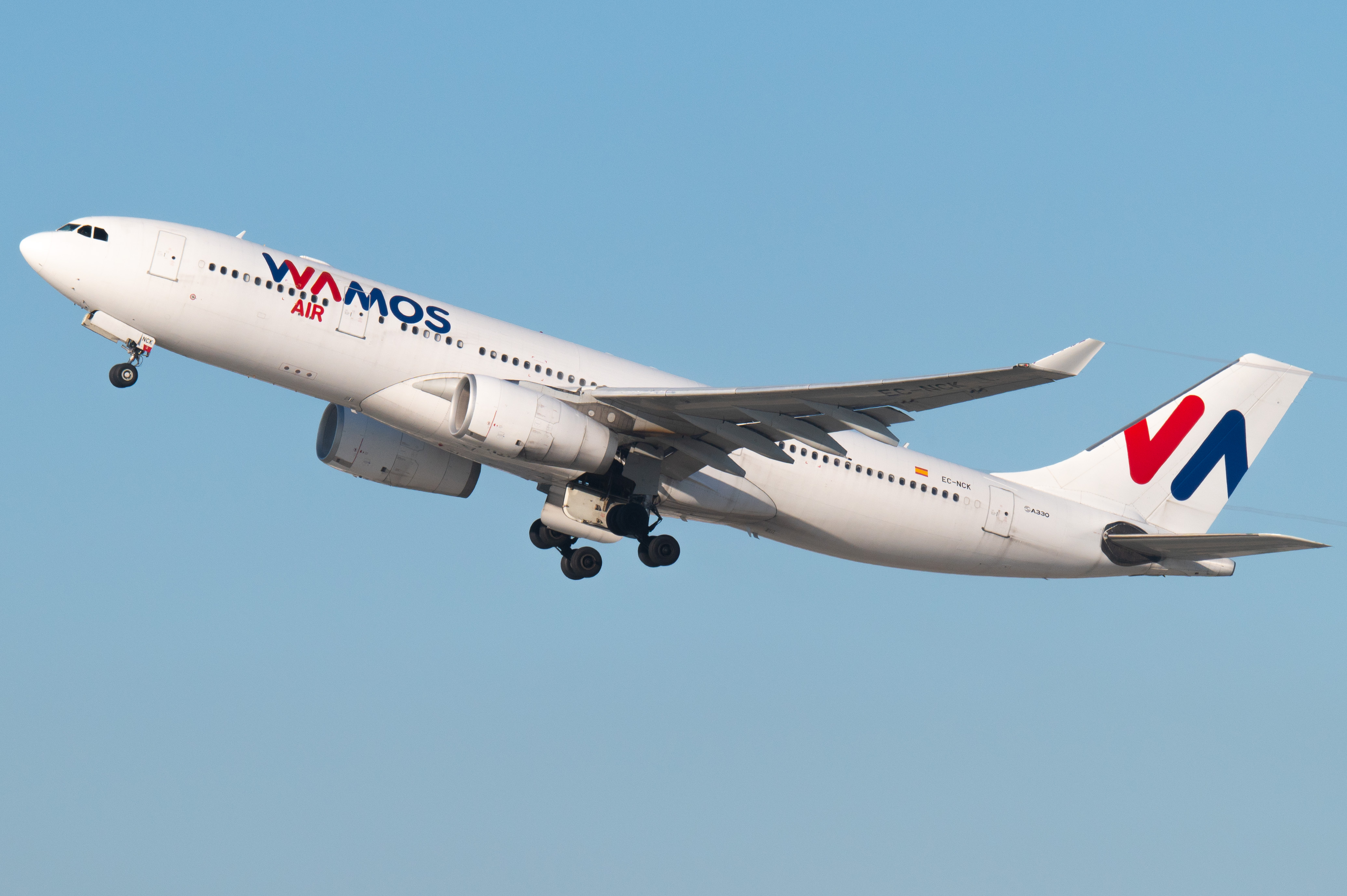 Full size: Wamos Air Airbus A330-200 EC-NCK at Los Angeles International Airport