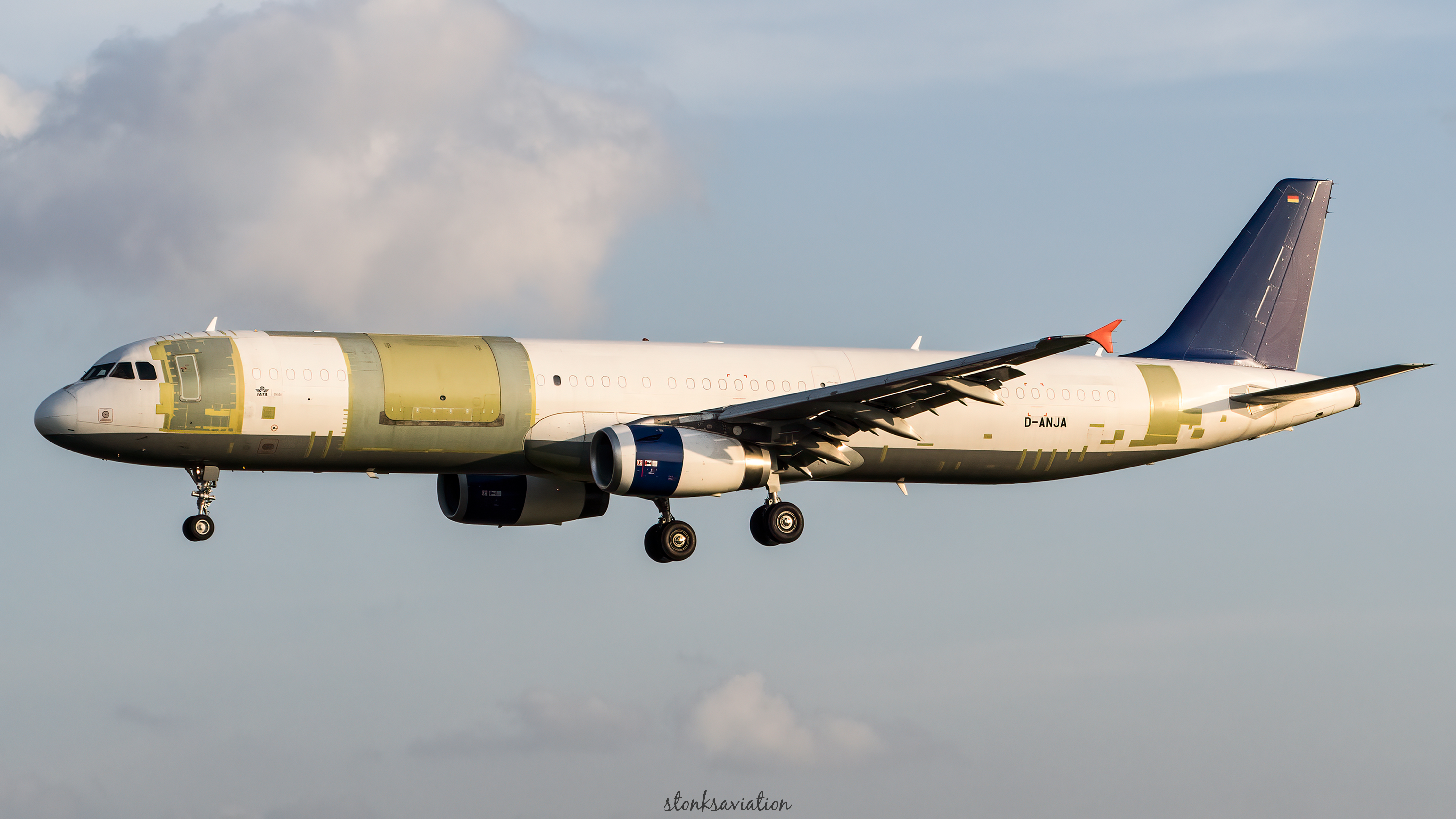 Full size: Elbe Flugzeugwerke Airbus A321-200 D-ANJA at Seletar Airport