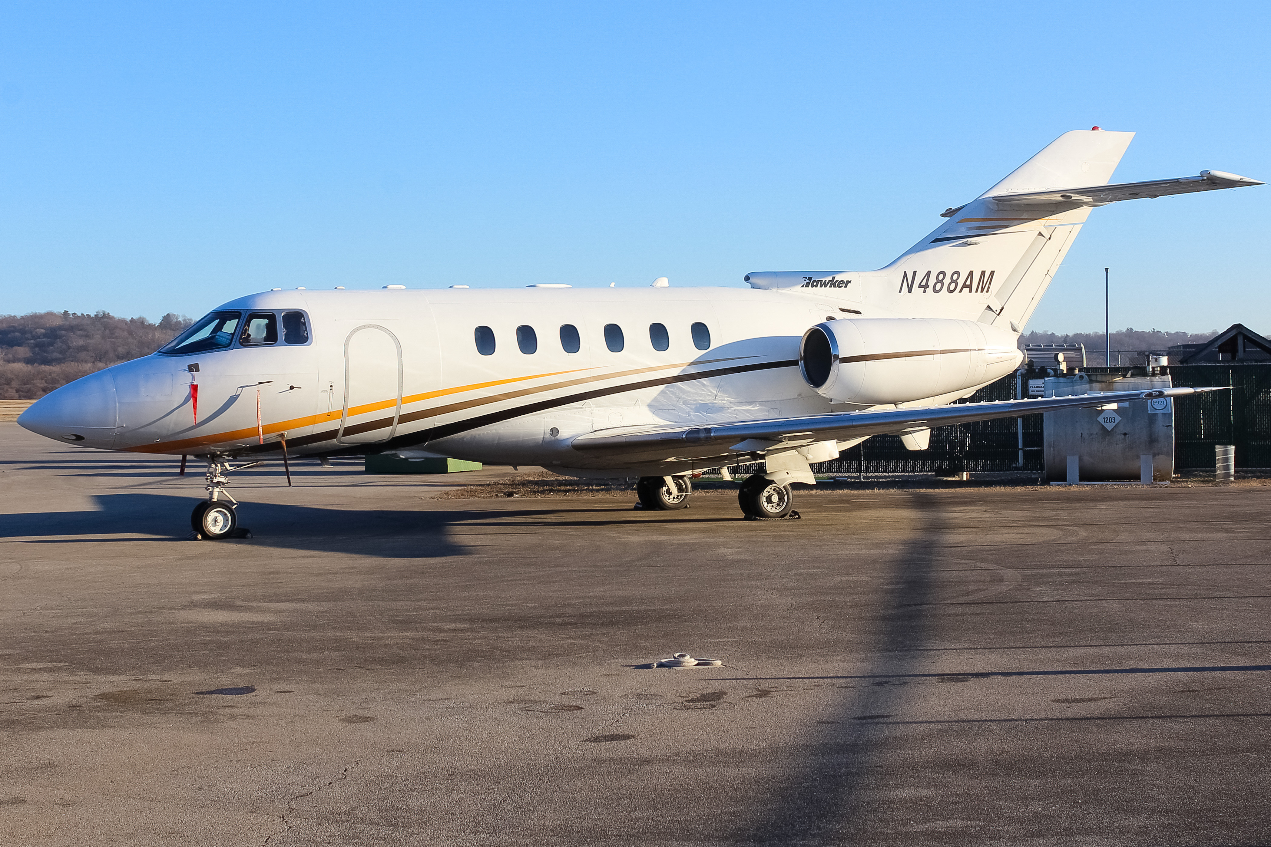 Full size: PRIVATE Beechcraft Hawker 800XP N488AM at Cincinnati Municipal Airport/Lunken Field