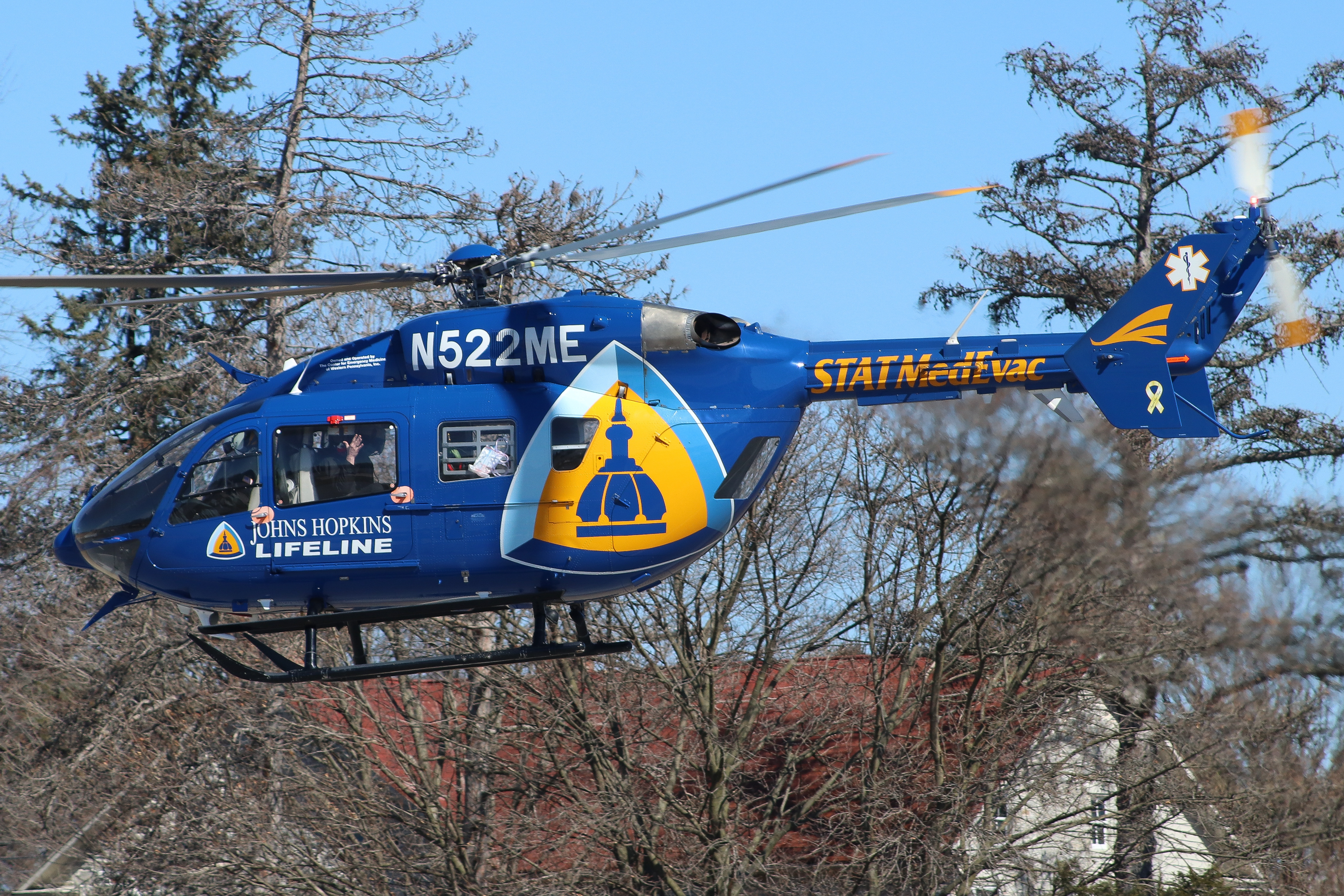 Full size: STAT MedEvac  Eurocopter EC145 N522ME at York Airport