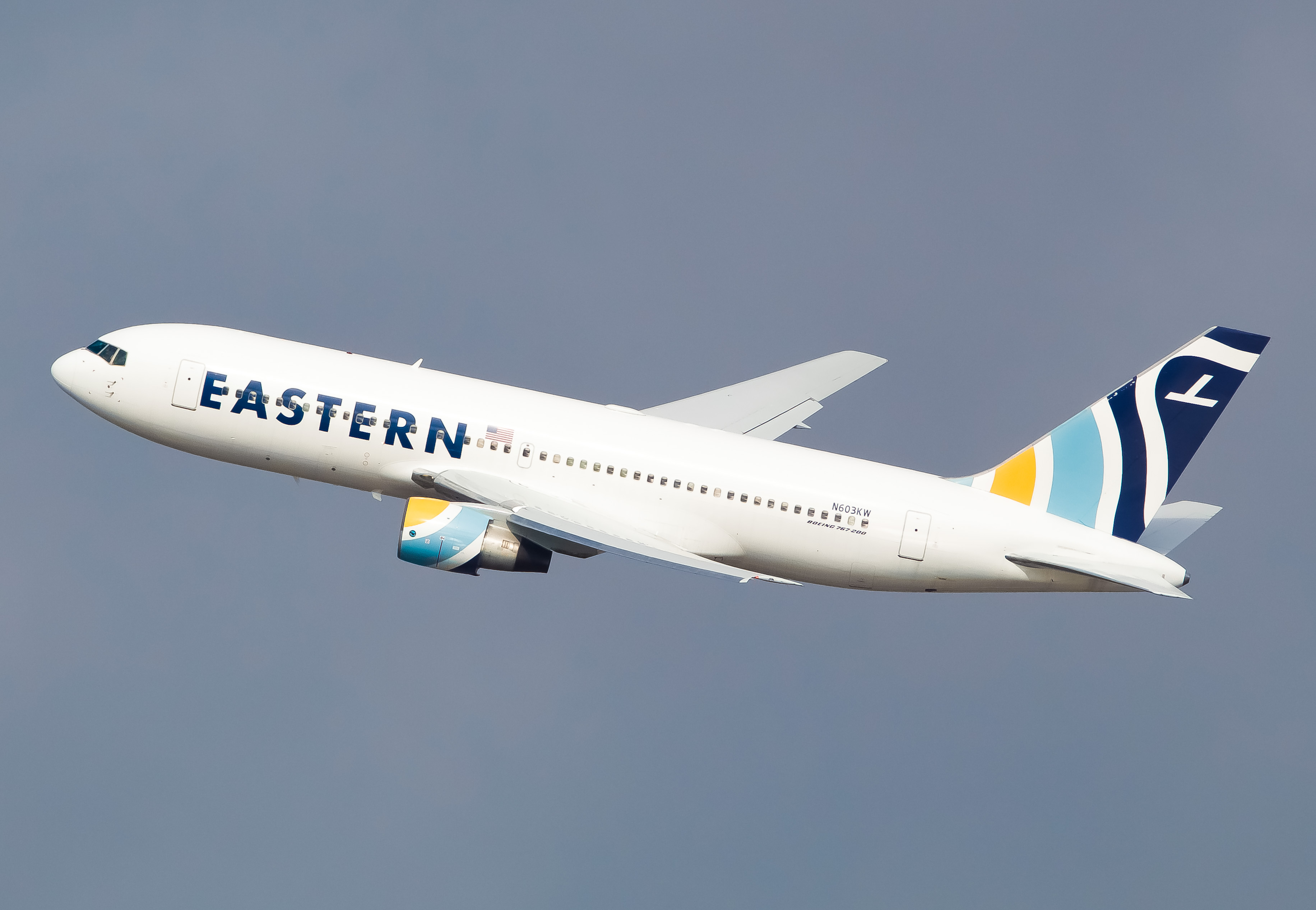 Full size: Eastern Airlines Boeing 767-200 N603KW at John F. Kennedy International Airport