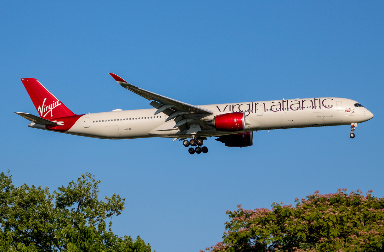 Full size: Virgin Atlantic Airbus A350-1000 G-VLUX at John F. Kennedy International Airport