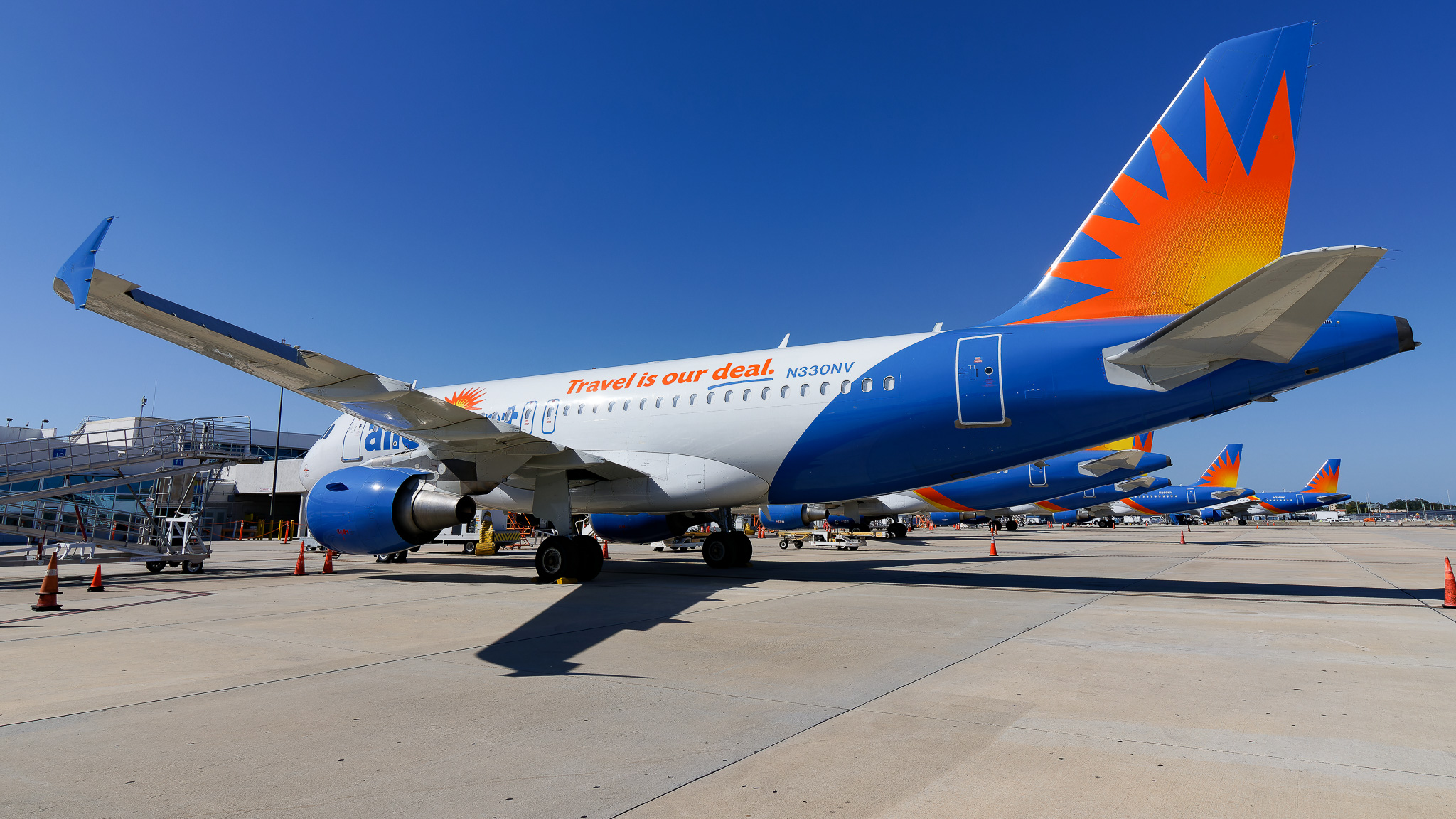 Full size: Allegiant Air Airbus A319 N330NV at St. Petersburg Clearwater International Airport