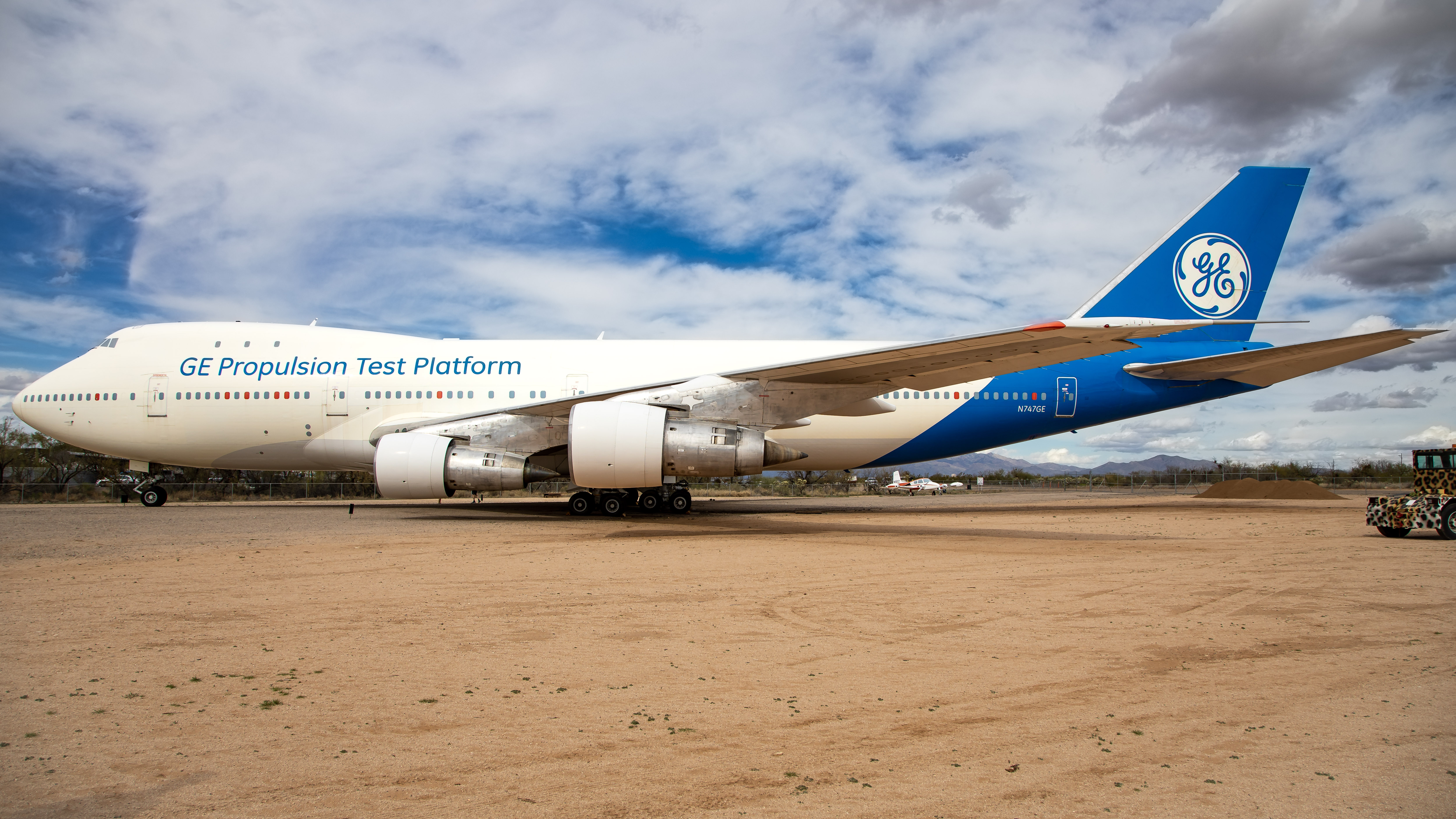 Full size: General Electric Boeing 747-100 N747GE at Davis Monthan Air Force Base