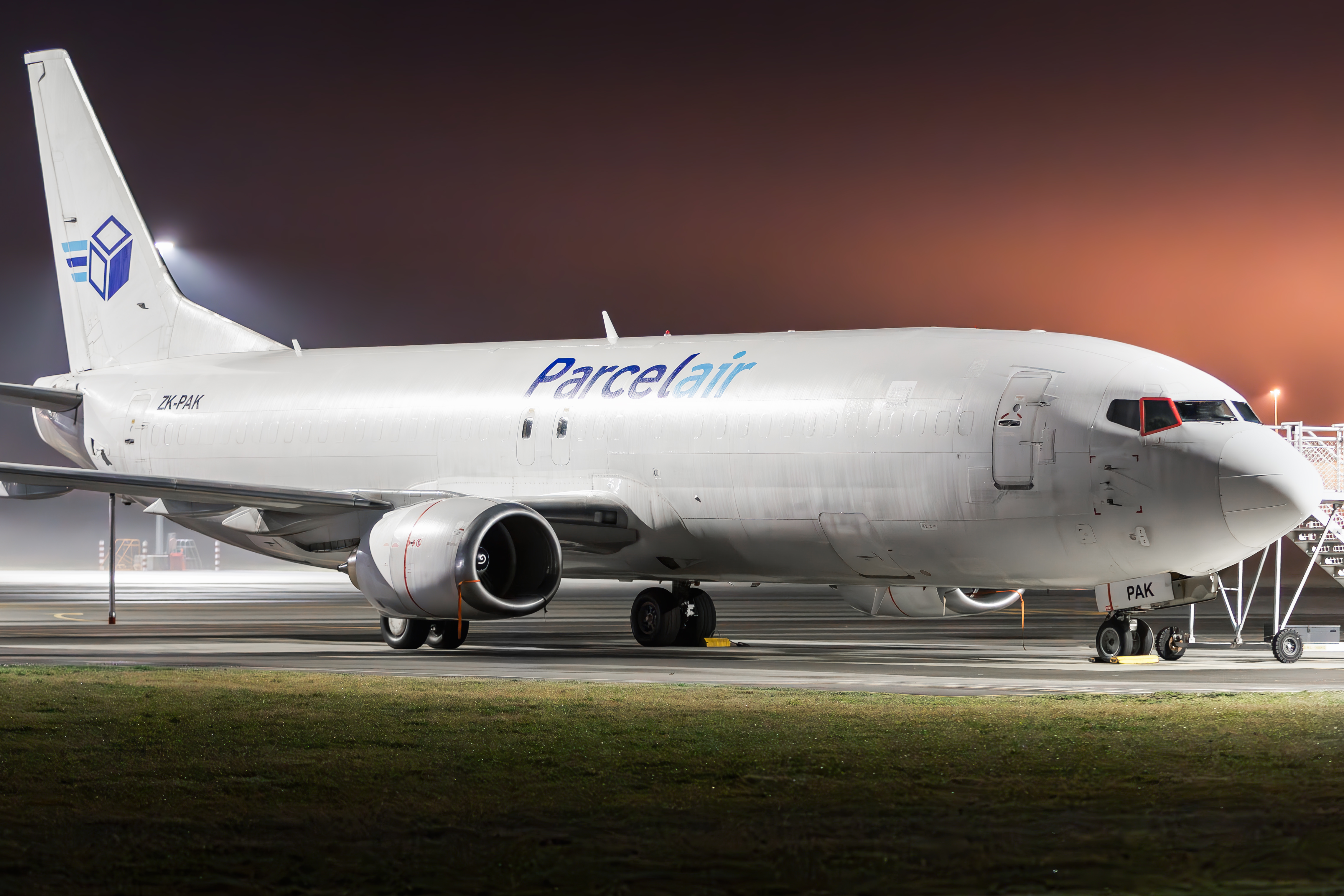Full size: Airwork Boeing 737-400F ZK-PAK at Christchurch International Airport