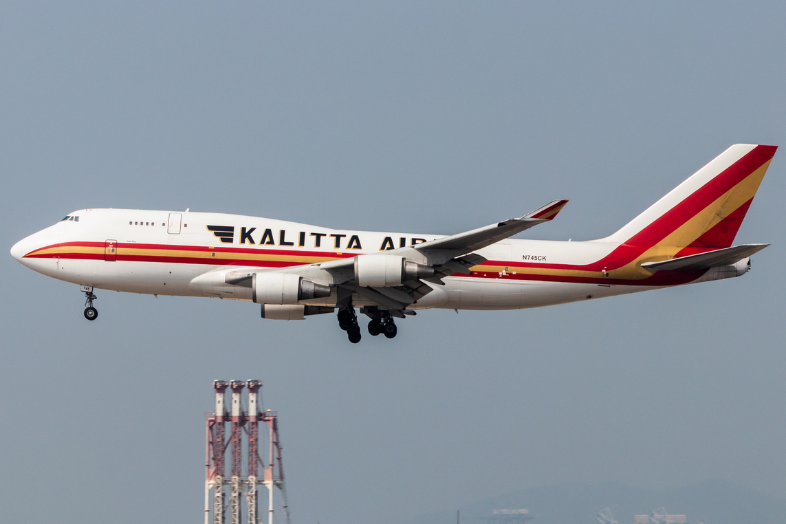Full size: Kalitta Air Boeing 747-400F N745CK at Hong Kong International Airport