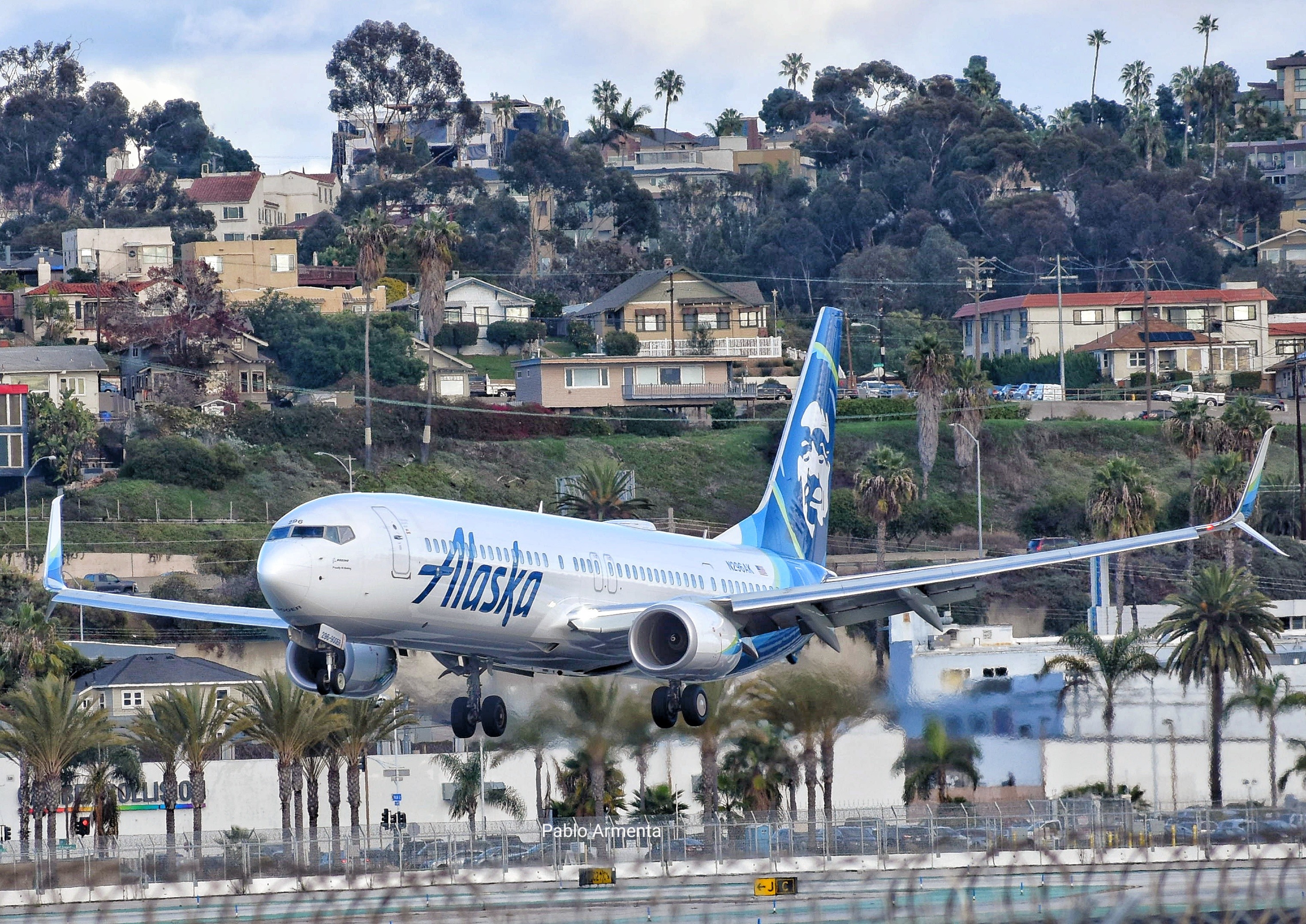Full size: Alaska Airlines Boeing 737-990ER N296AK at San Diego International Airport
