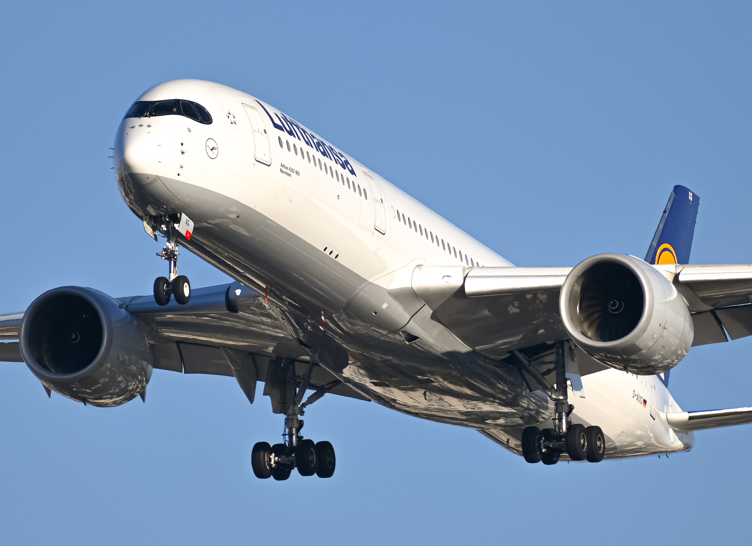 Full size: Lufthansa  Airbus A350-900 D-AIXG at San Diego International Airport