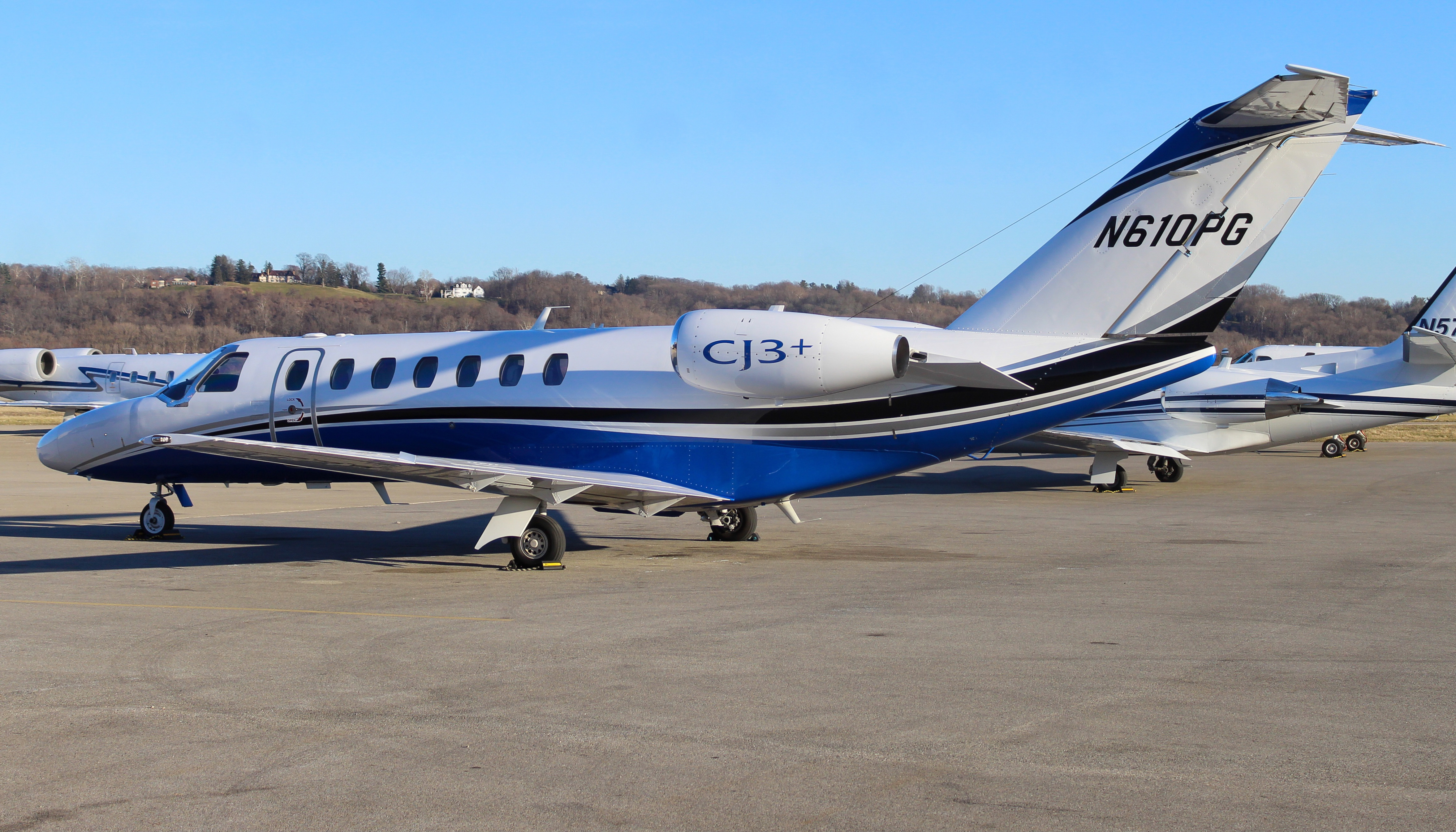 Full size: PRIVATE Cessna Citation CJ3 N610PG at Cincinnati Municipal Airport/Lunken Field