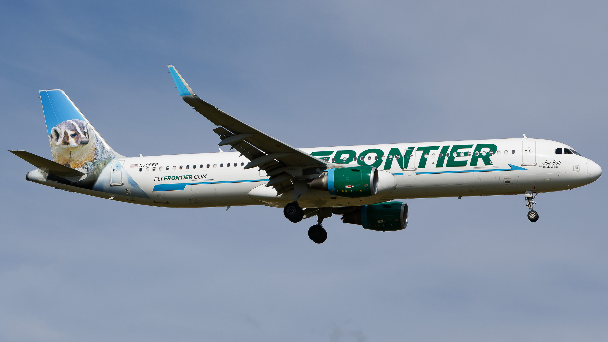 Full size: Frontier Airlines Airbus A321-200 N708FR at Tampa International Airport