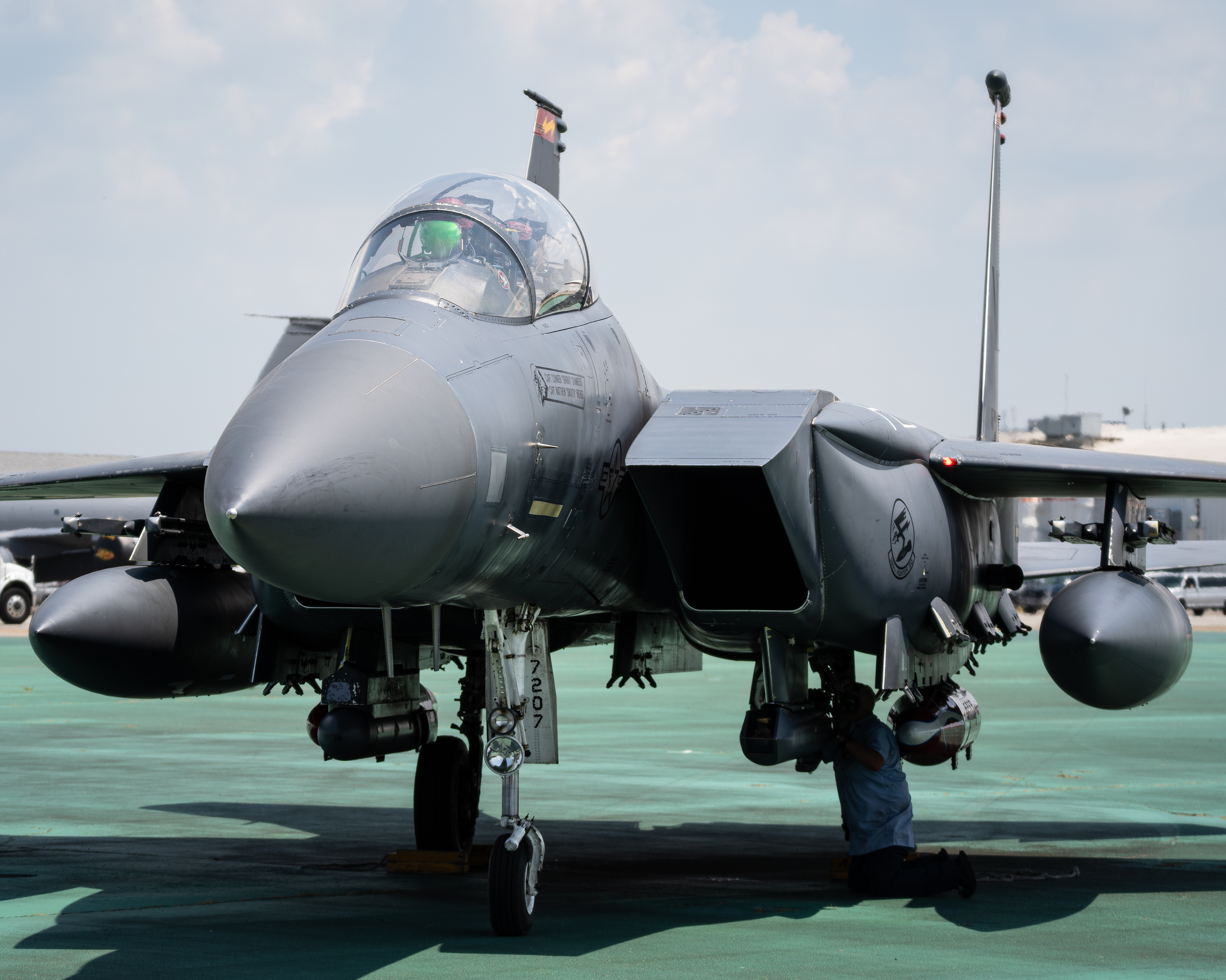 Full size: USAF - United States Air Force McDonnell Douglas F-15E Strike Eagle 87-0207	 at James M Cox Dayton International Airport