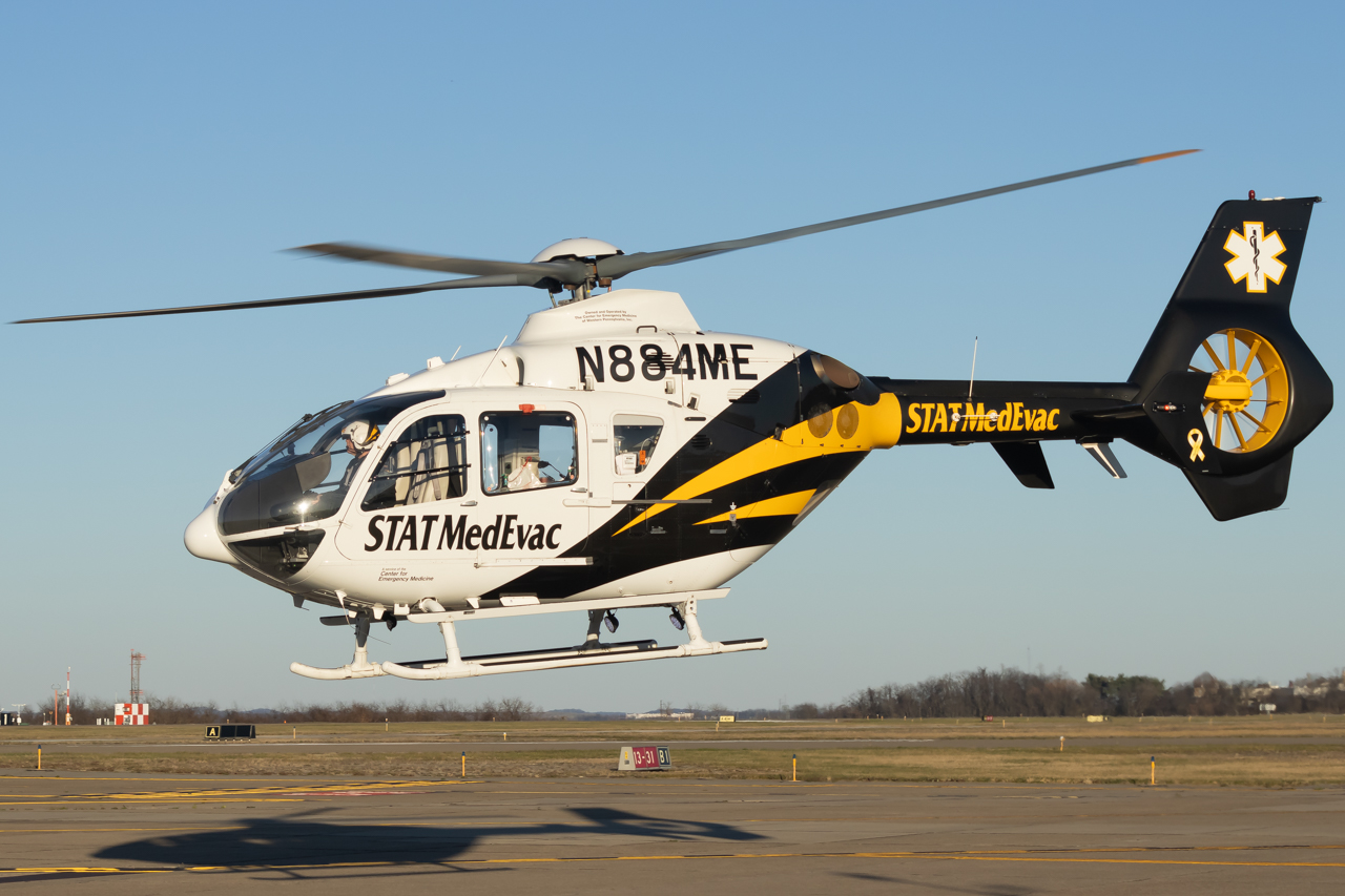 Full size: STAT MedEvac Airbus H135 N884ME at Pittsburgh Allegheny County Airport