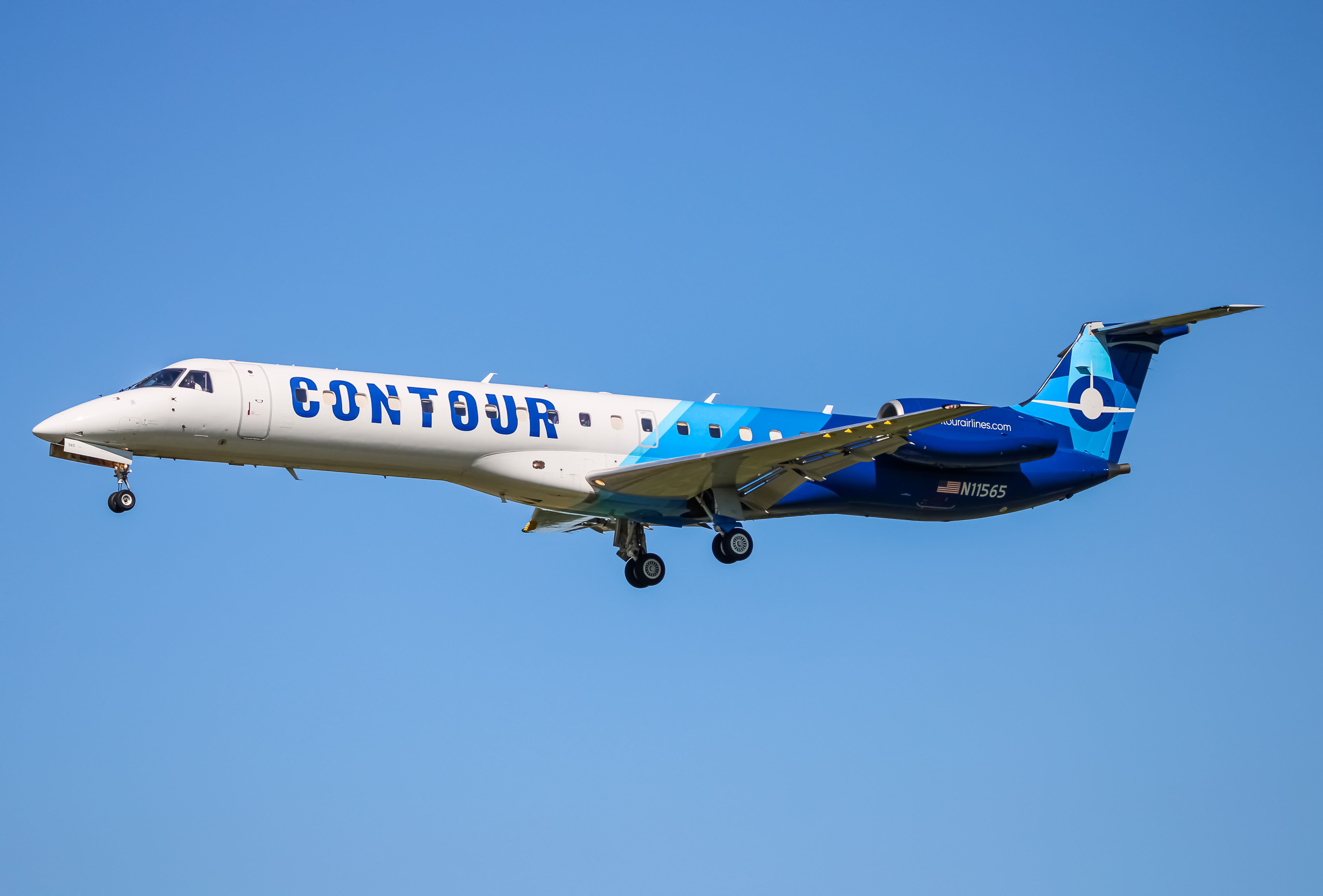 Full size: Contour Airlines Embraer ERJ145 N11565 at Baltimore/Washington International Thurgood Marshall Airport