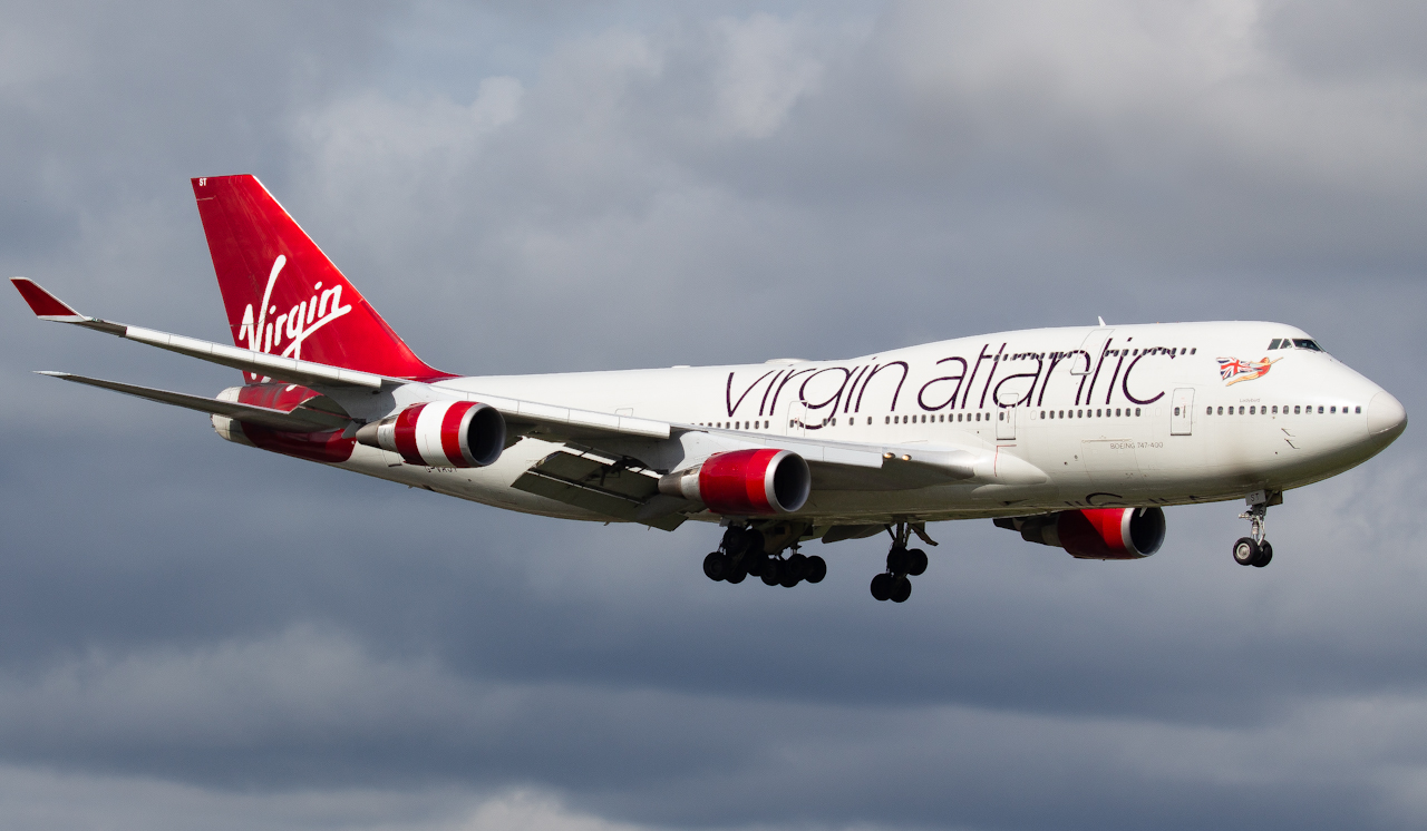 Full size: Virgin Atlantic Boeing 747-400 G-VAST  at Orlando International Airport
