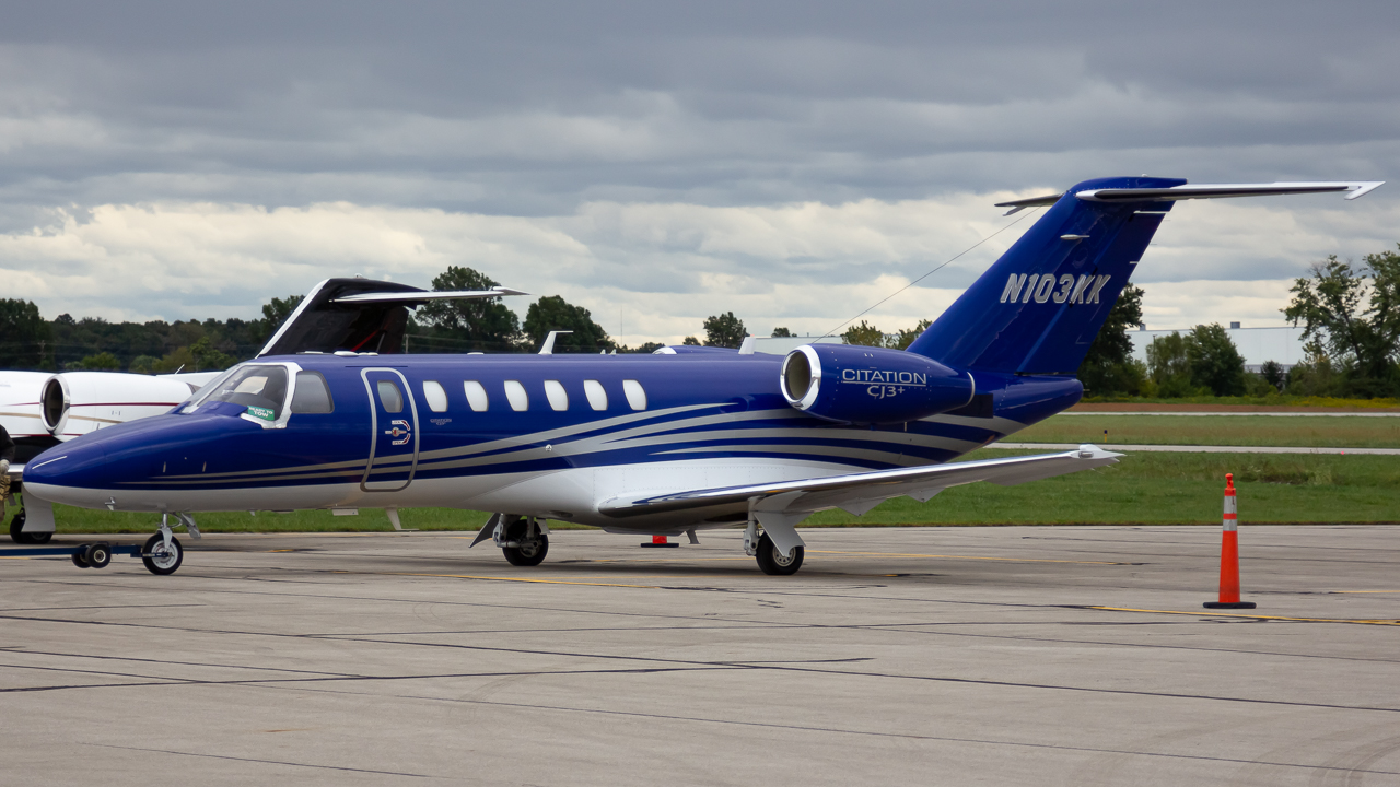 Full size: PRIVATE Cessna Citation CJ3+ N103KK at Delaware Municipal Airport