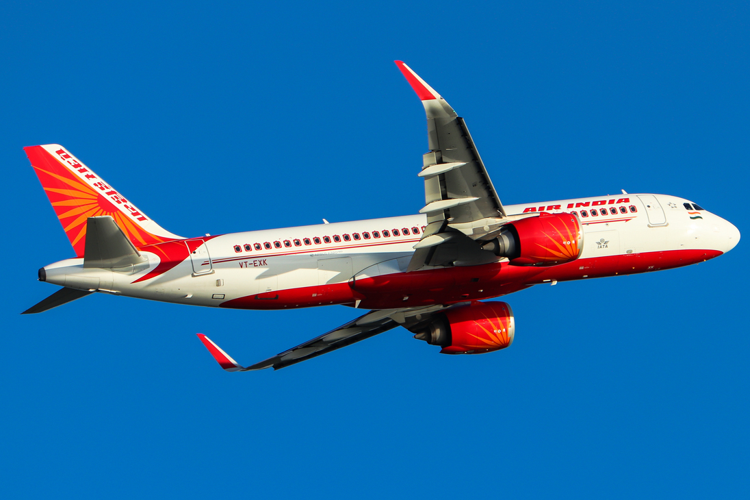 Full size: Air India Airbus A320NEO VT-EXK at Hong Kong International Airport