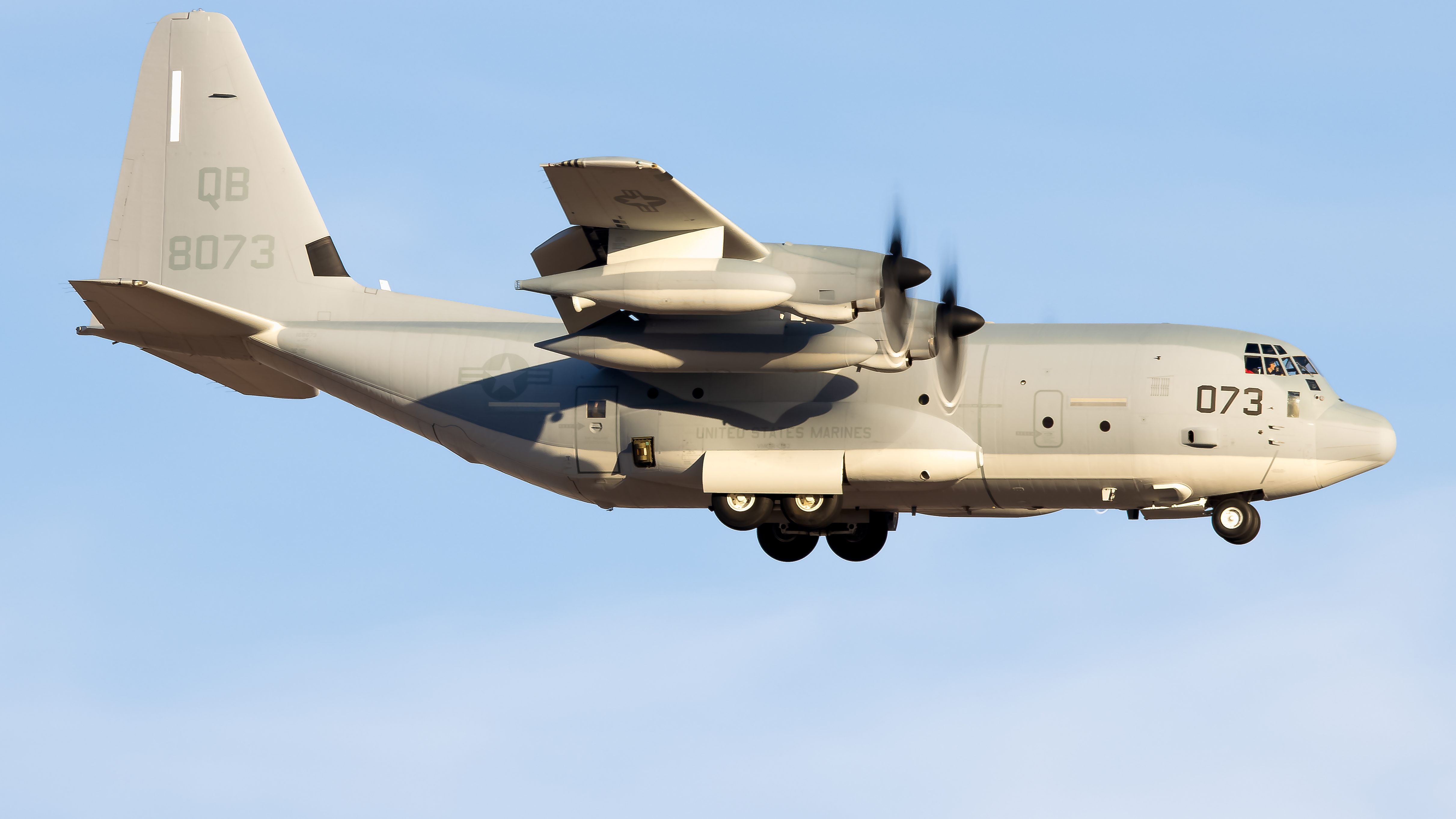 Full size: USMC - United States Marine Corp Lockheed C-130J Hercules 168073 at Nellis Air Force Base