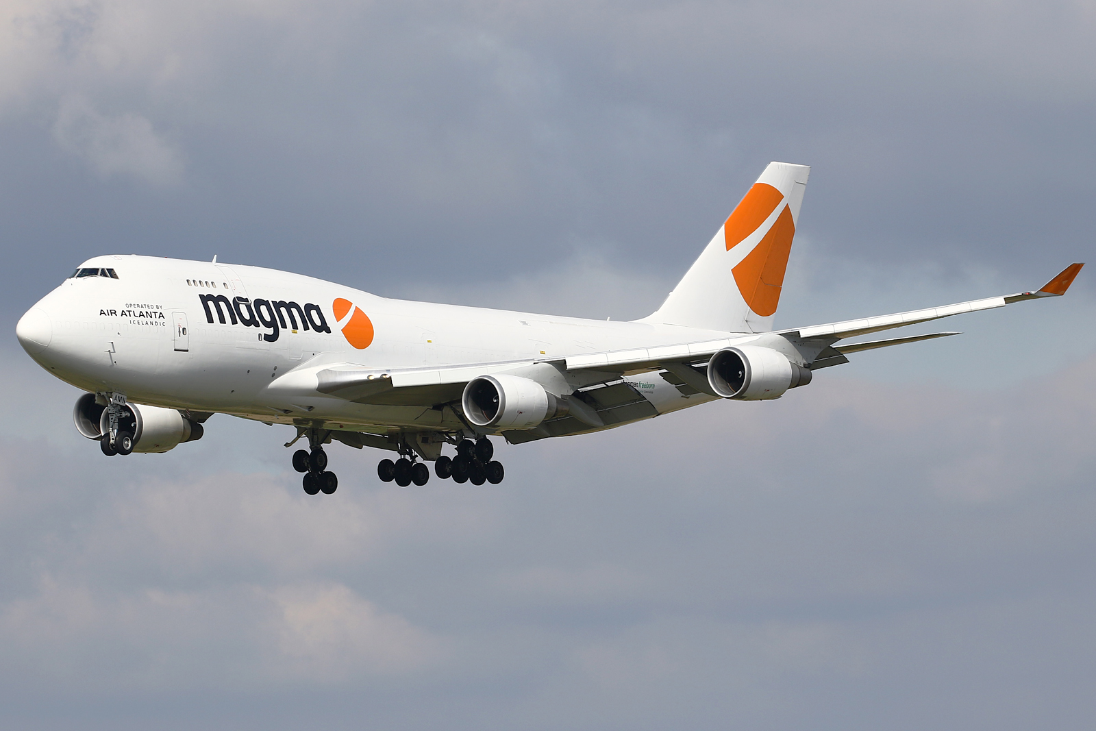 Full size: Magma Aviation Boeing 747-400F TF-AMN at Liege Airport