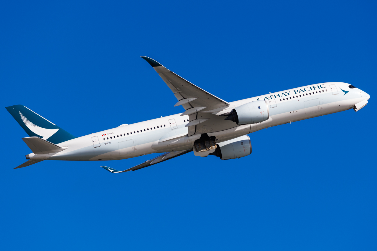 Full size: Cathay Pacific Airbus A350-900 B-LRR at Hong Kong International Airport