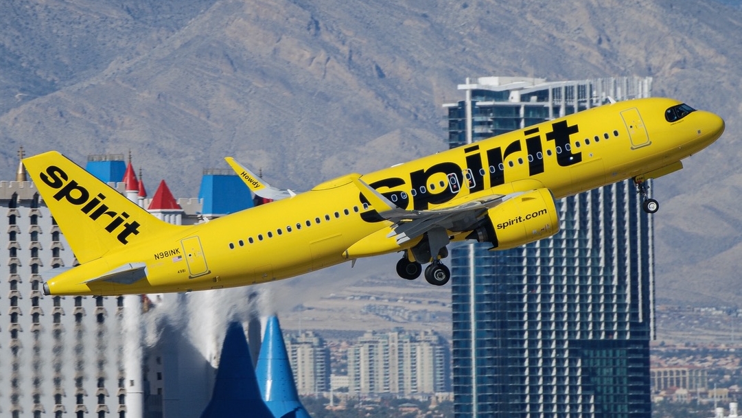 Full size: Spirit Airlines Airbus A320NEO N981NK at Harry Reid International Airport