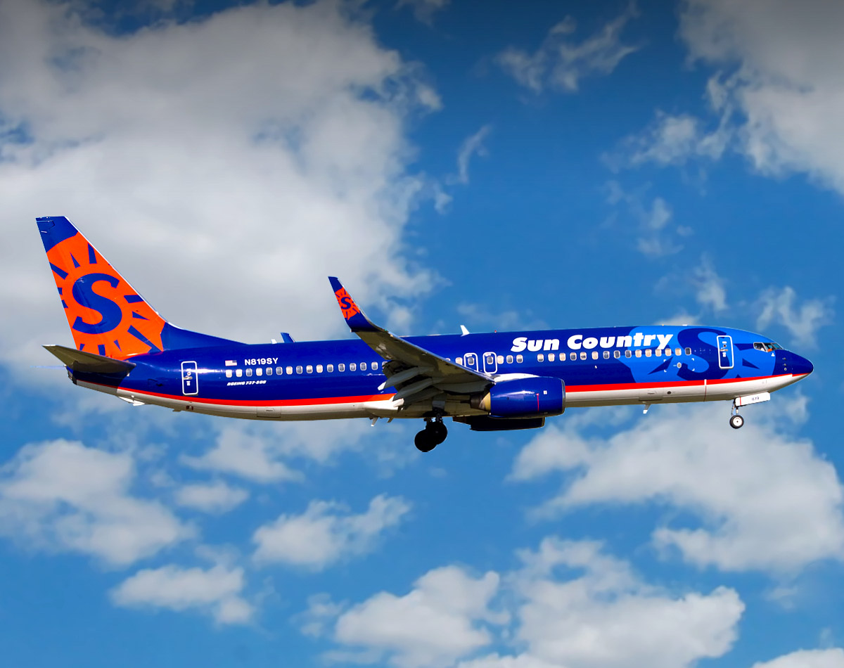 Full size: Sun Country Airlines Boeing 737-800 N819SY at Montego Bay Sangster International Airport