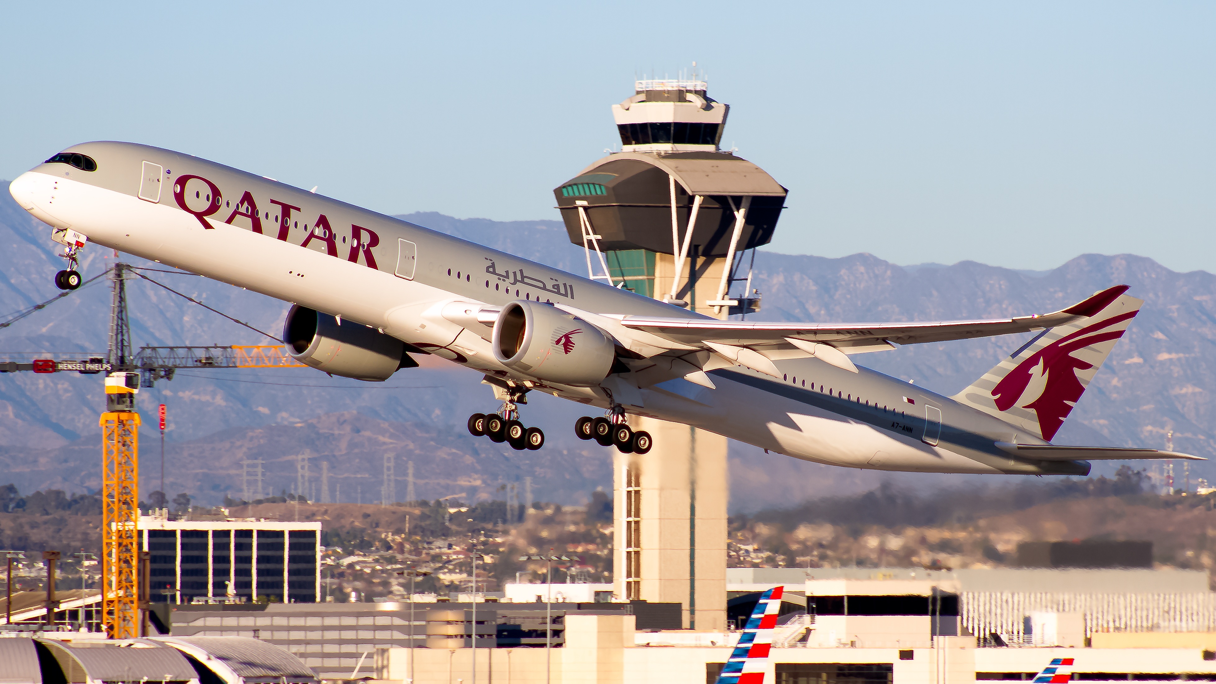 Full size: Qatar Airways Airbus A350-1000 A7-ANN at Los Angeles International Airport