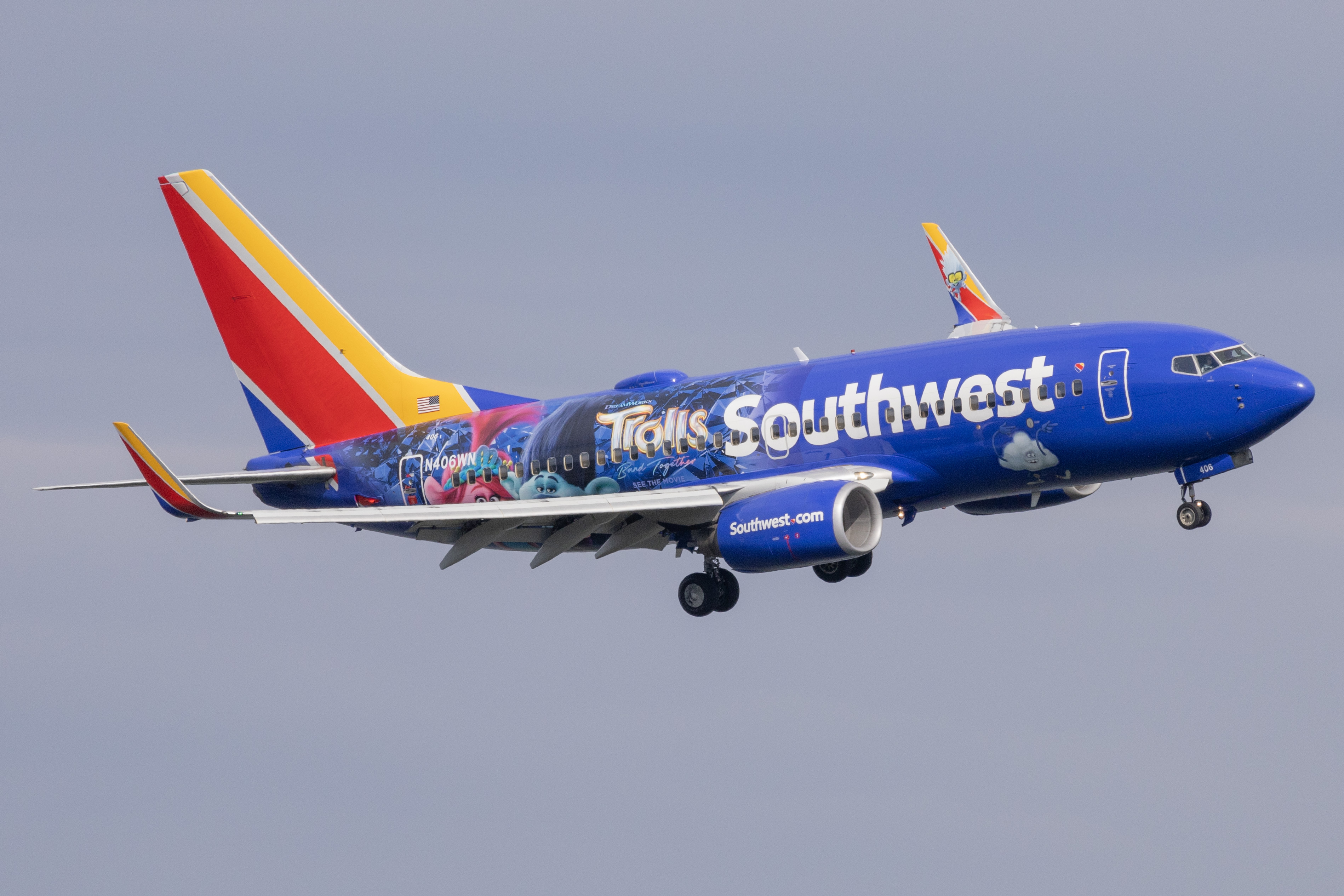 Full size: Southwest Airlines Boeing 737-700 N406WN at Ronald Reagan National Airport