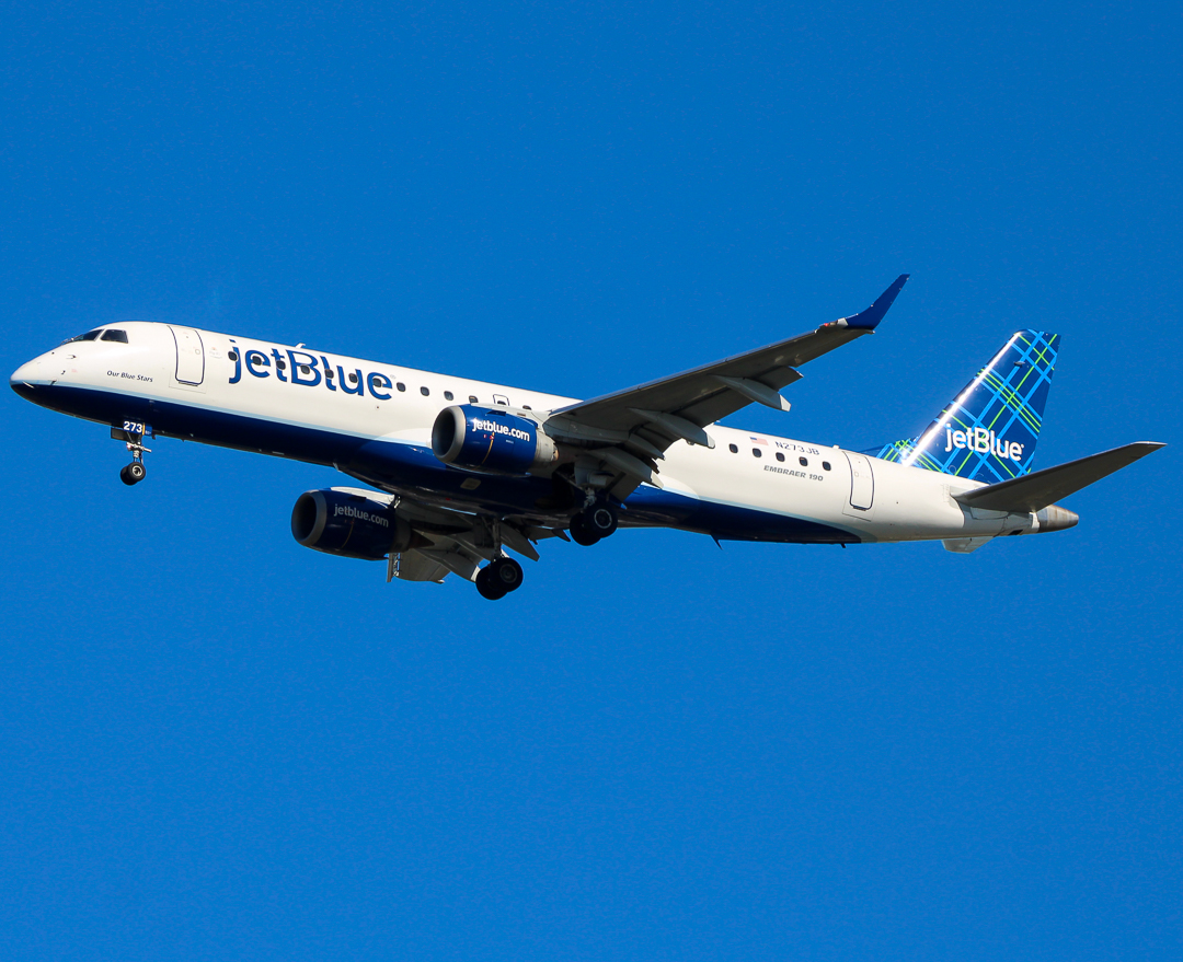 Full size: JetBlue Airways Embraer E190 N273JB at John F. Kennedy International Airport